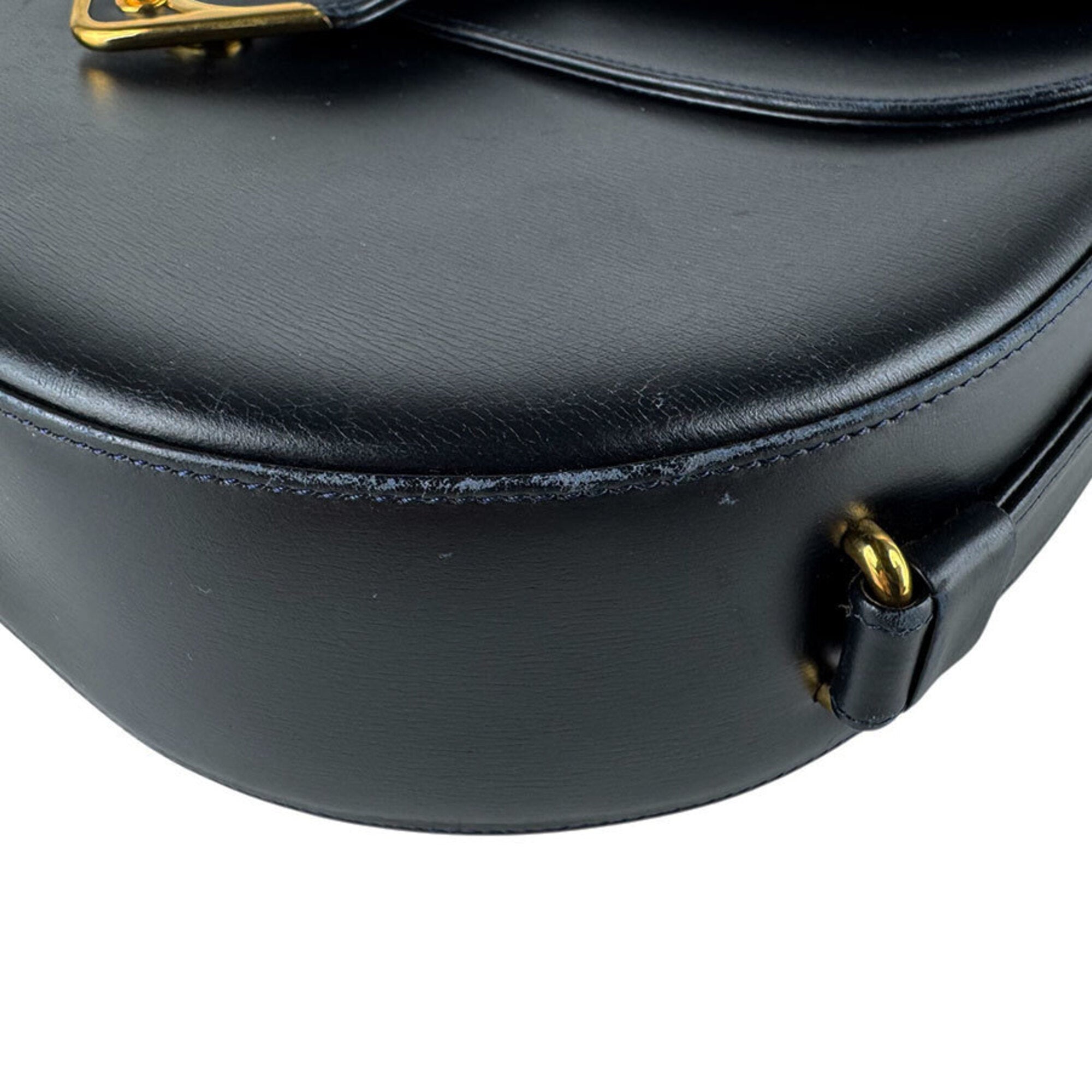 Cartier Navy Leather Shoulder Bag (Pre-Owned)
