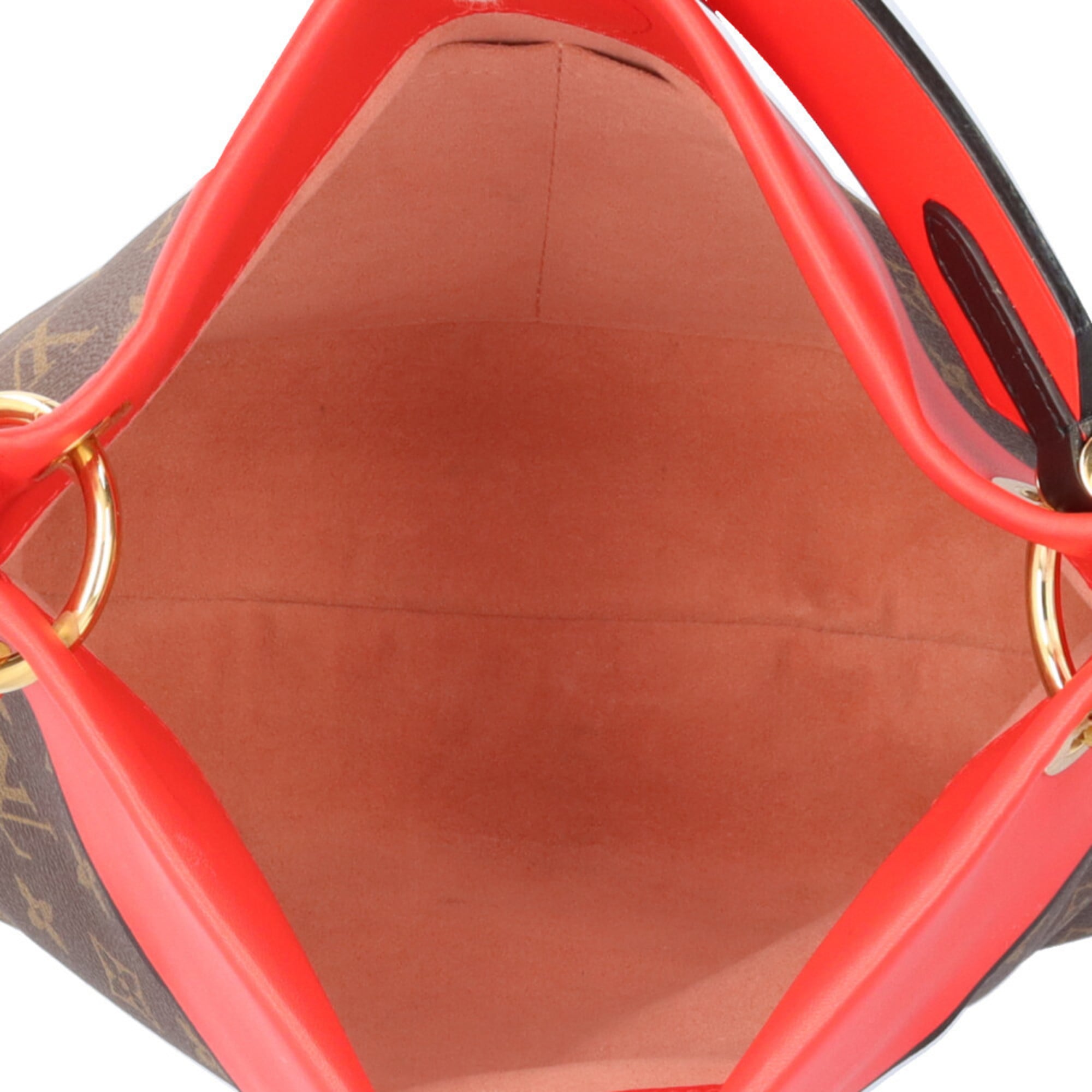 Louis Vuitton Brown Red Color Monogram Canvas Shoulder Bag (Pre-Owned)