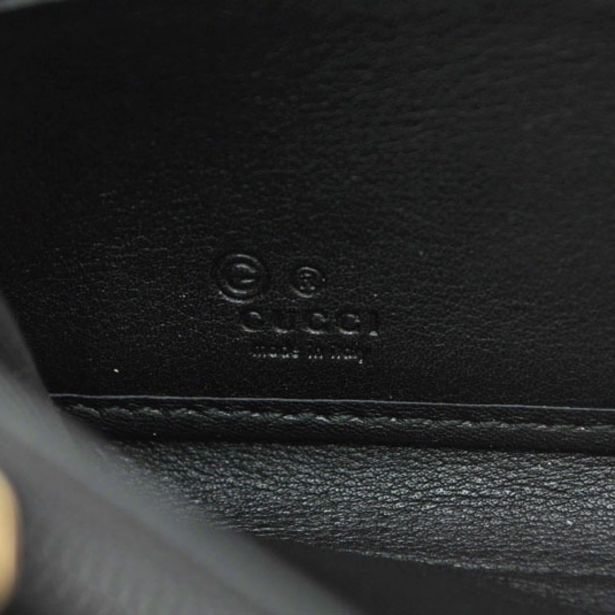 Gucci Black Leather Long Wallet (Bi-Fold) (Pre-Owned)