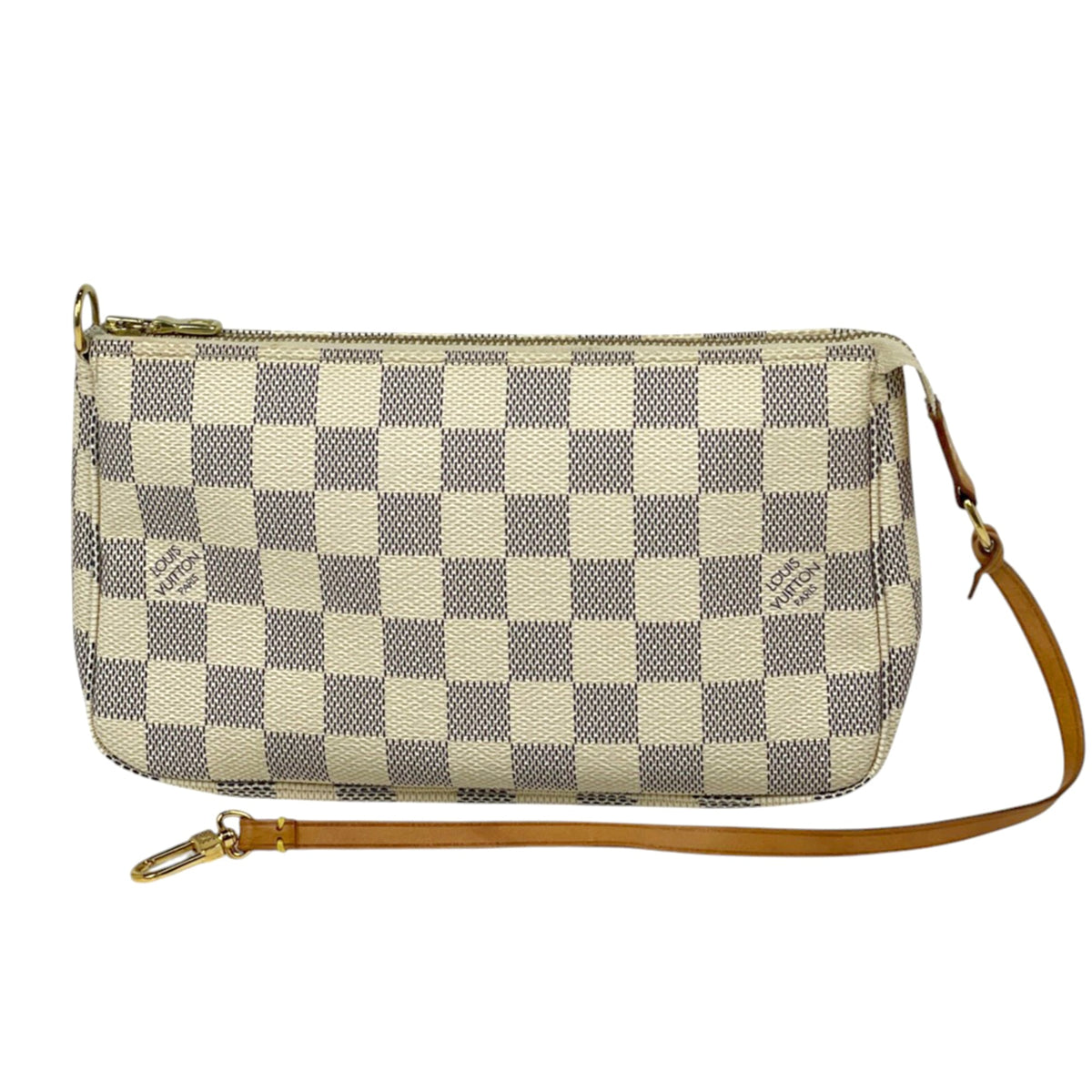 Louis Vuitton White Damier Azur Pochette Pouch (Pre-Owned)