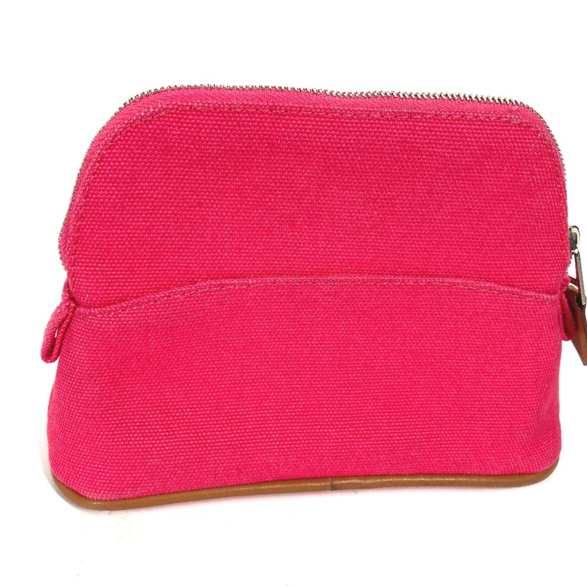 Hermes Bolide Pink Canvas Pouch (Pre-Owned)