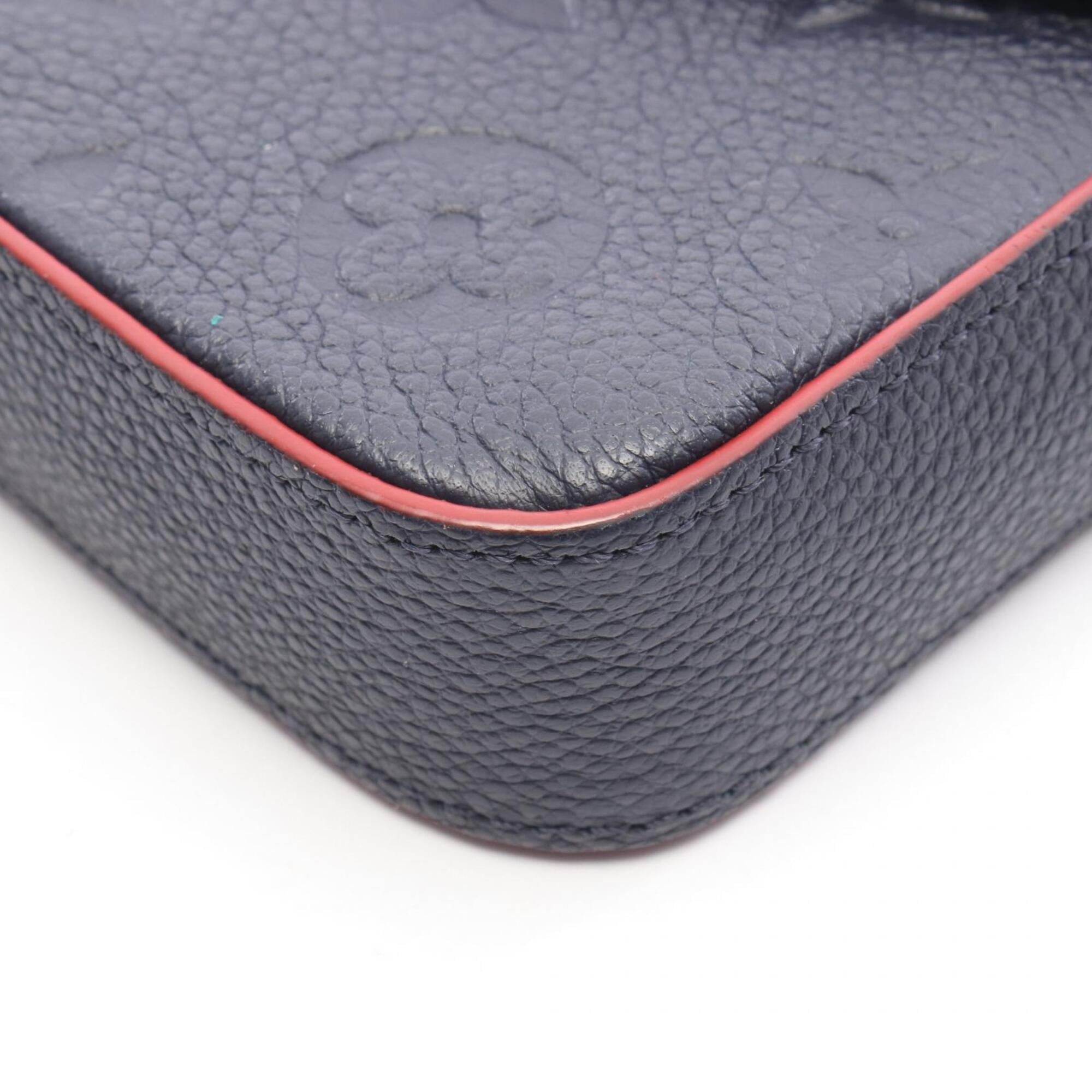 Louis Vuitton Marine Rouge Navy Red Color Leather Handbag Pochette Shoulder Bag (Pre-Owned)