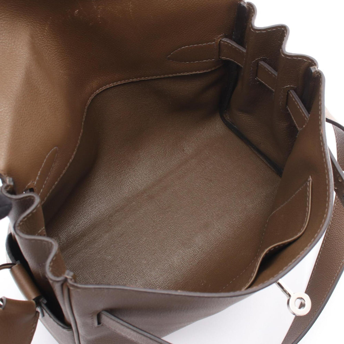 Hermes Brown Evercalf Leather Shoulder Bag (Pre-Owned)