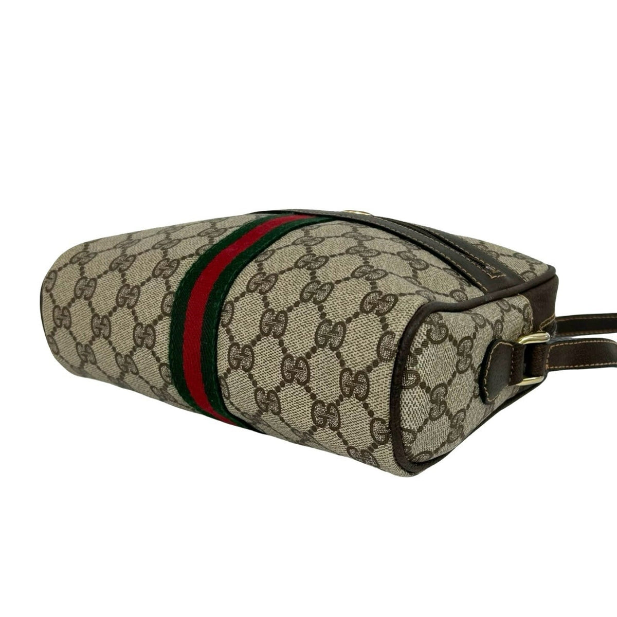 Gucci Brown Pvc Leather Pochette Shoulder Bag (Pre-Owned)