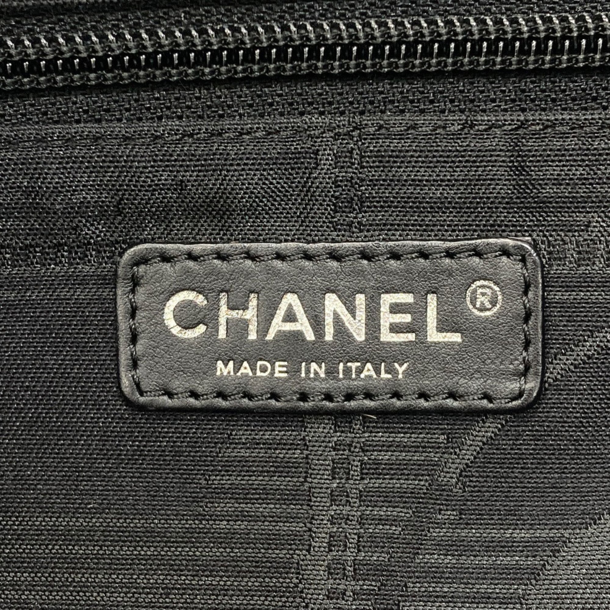 Chanel Black Nylon Jacquard Tote Bag (Pre-Owned)