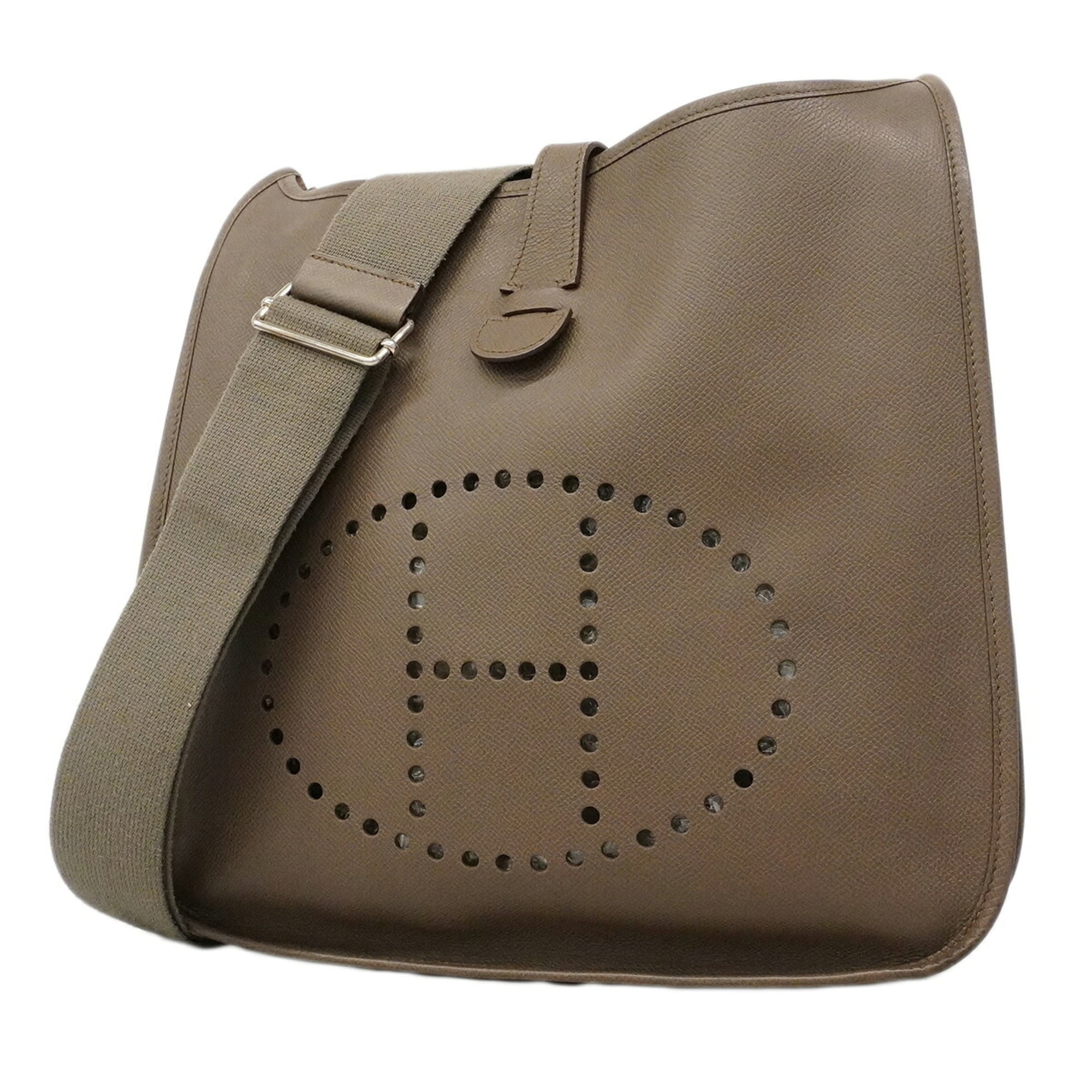 Hermes Etain Leather Shoulder Bag (Pre-Owned)