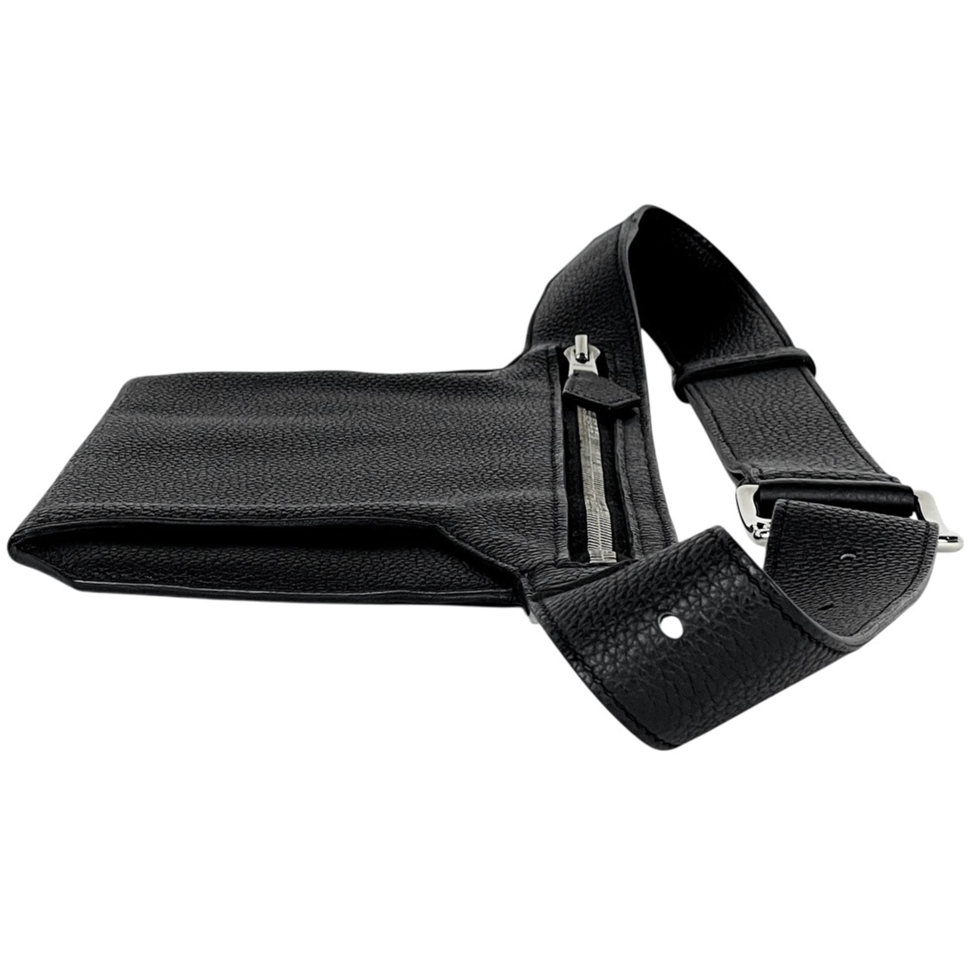 Hermes Black Leather Sling Bag (Pre-Owned)