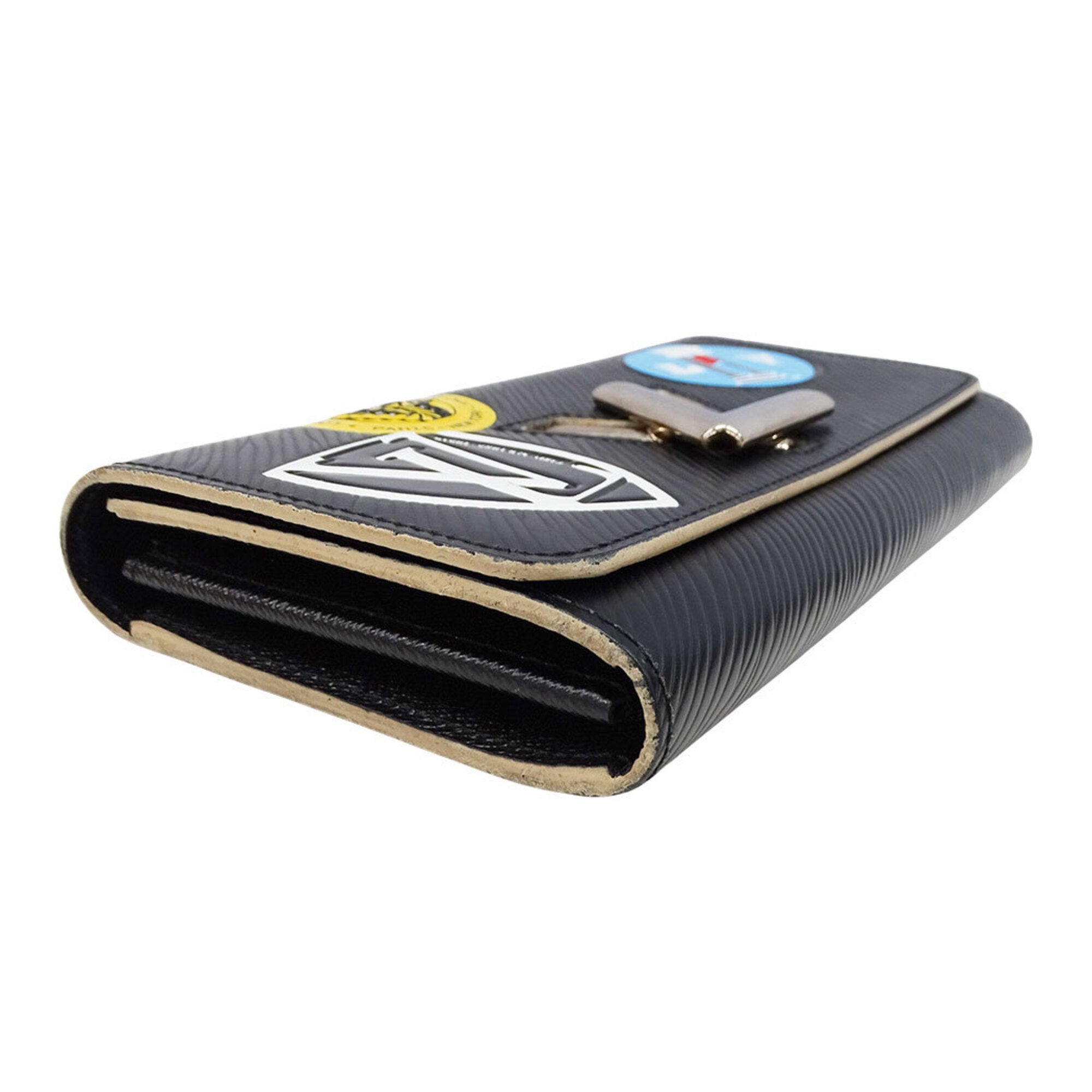 Louis Vuitton Black Multi-Color Noir Epi Leather Long Wallet (Bi-Fold) (Pre-Owned)