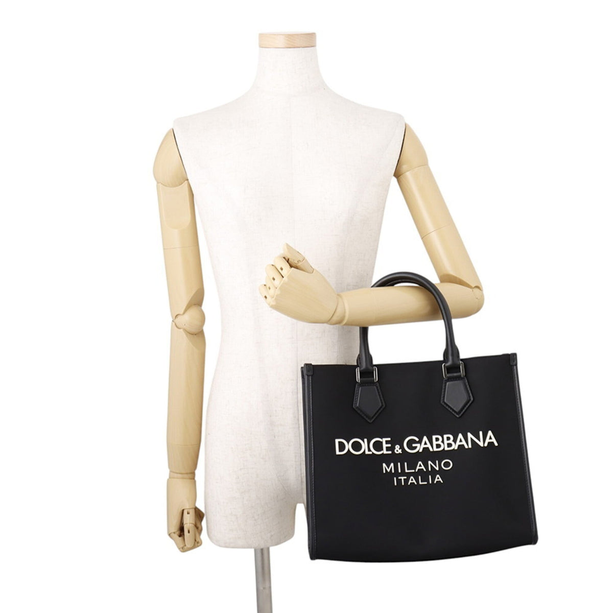 Dolce & Gabbana Black Nylon Handbag Tote Bag (Pre-Owned)