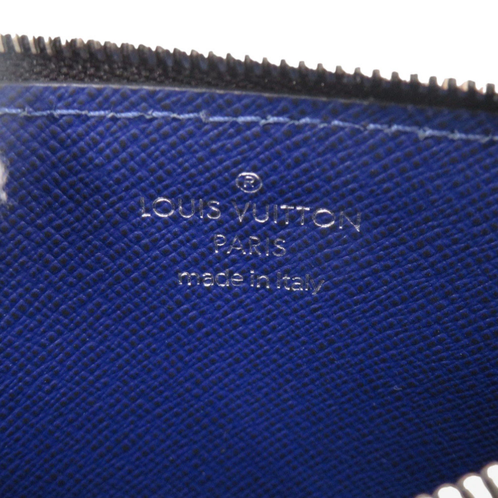 Louis Vuitton Blue Leather Card Wallet (Pre-Owned)