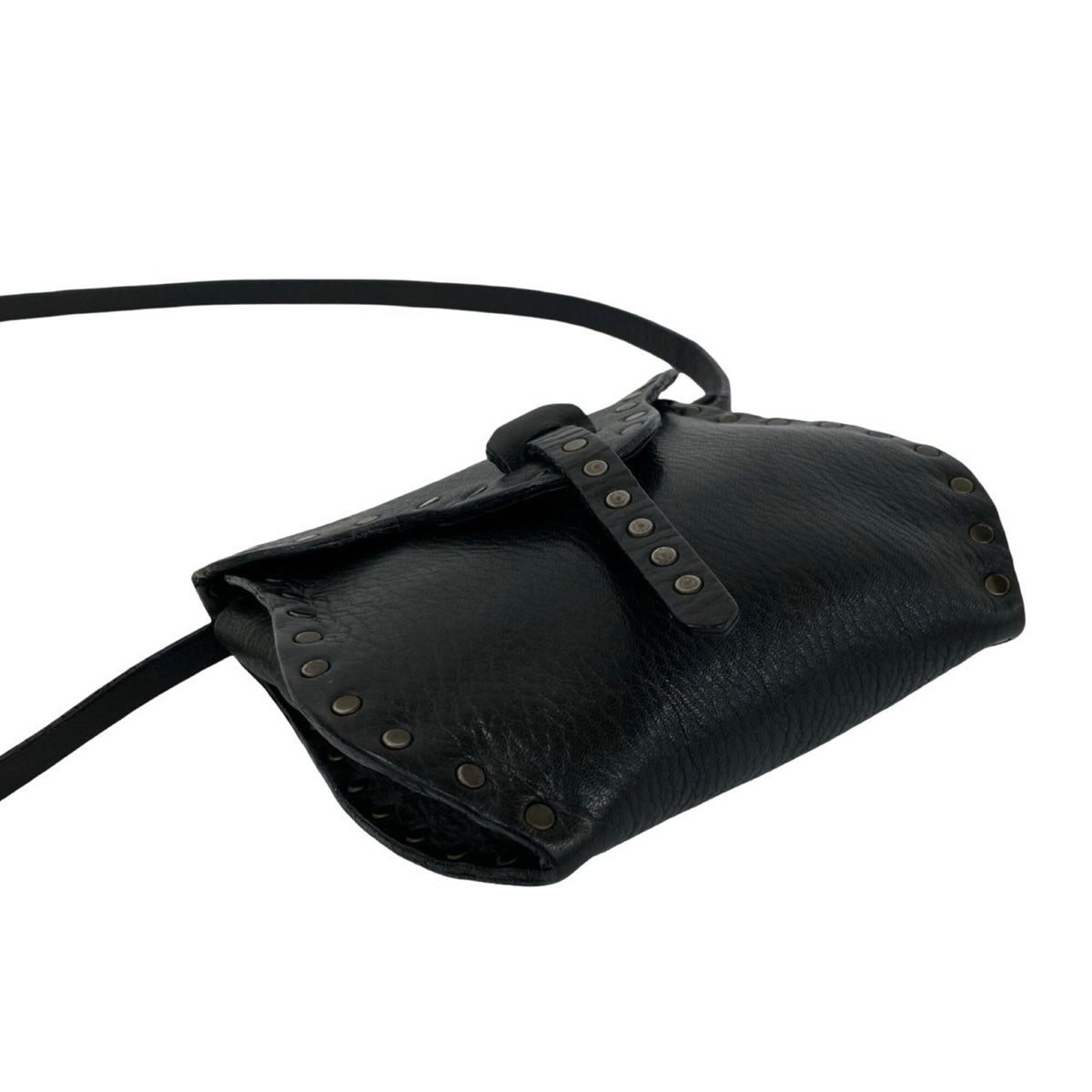 Celine Black Leather Pochette Shoulder Bag (Pre-Owned)
