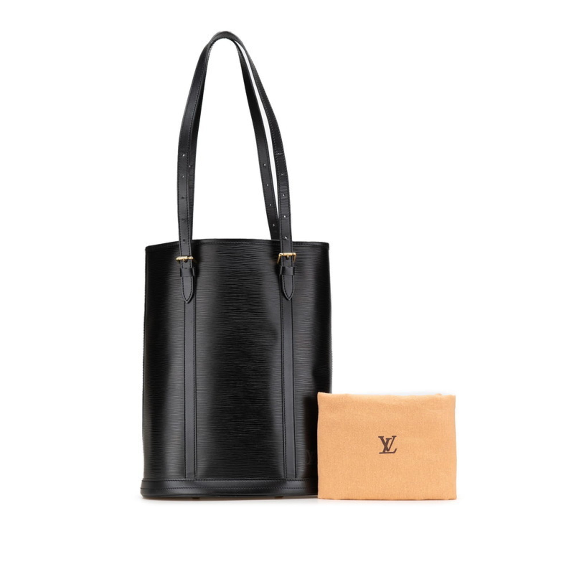 Louis Vuitton Black Pvc Leather Shoulder Bag Tote Bag (Pre-Owned)