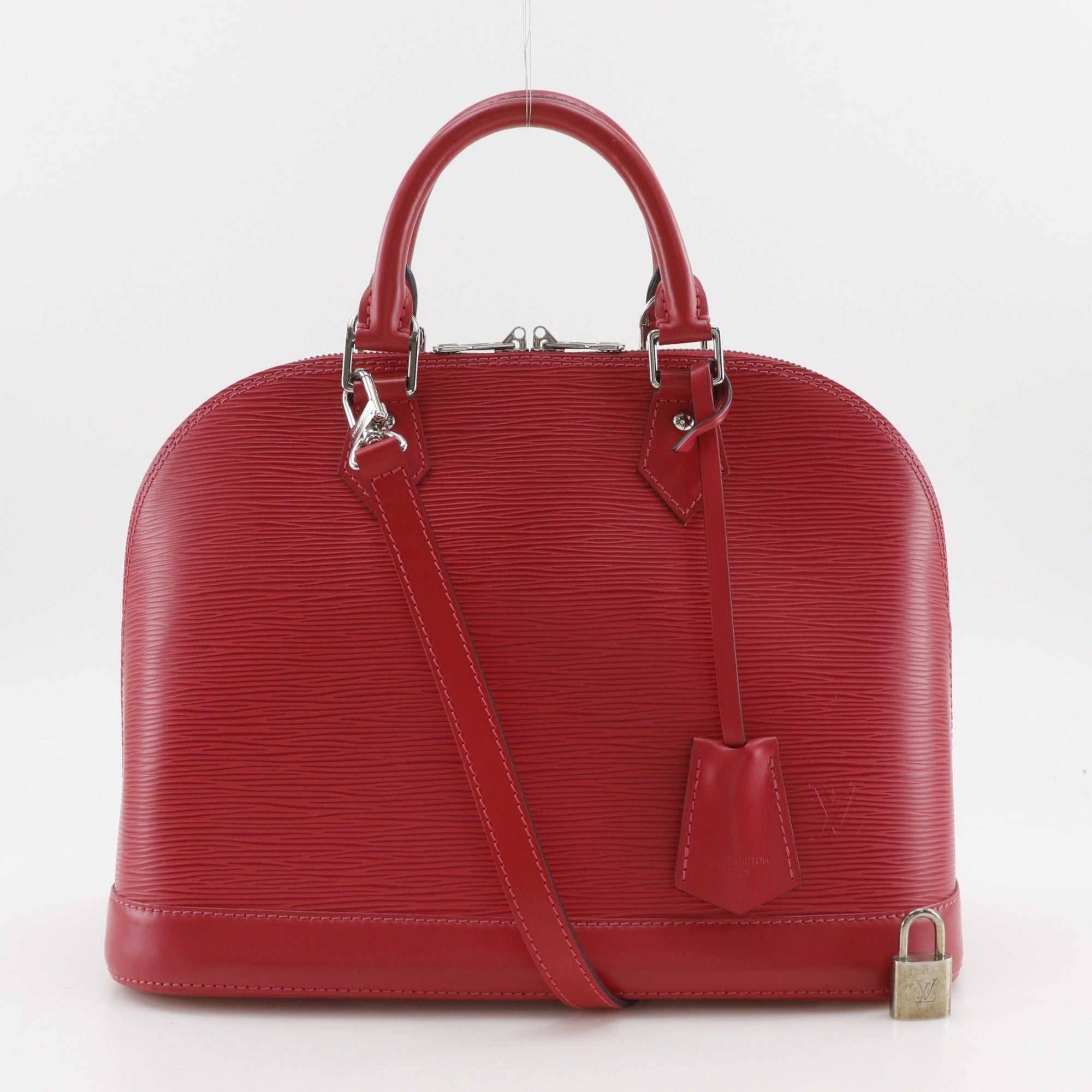 Louis Vuitton Red Color Epi Leather Handbag (Pre-Owned)