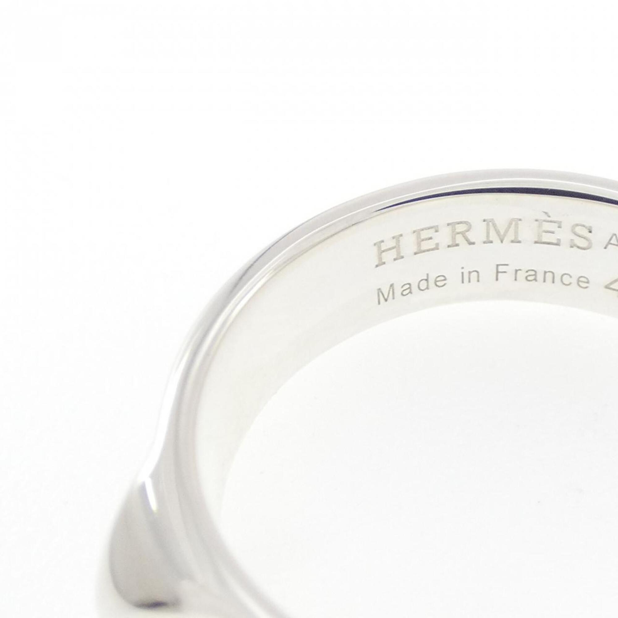 Hermes Silver Silver 925 Band Ring (Pre-Owned)