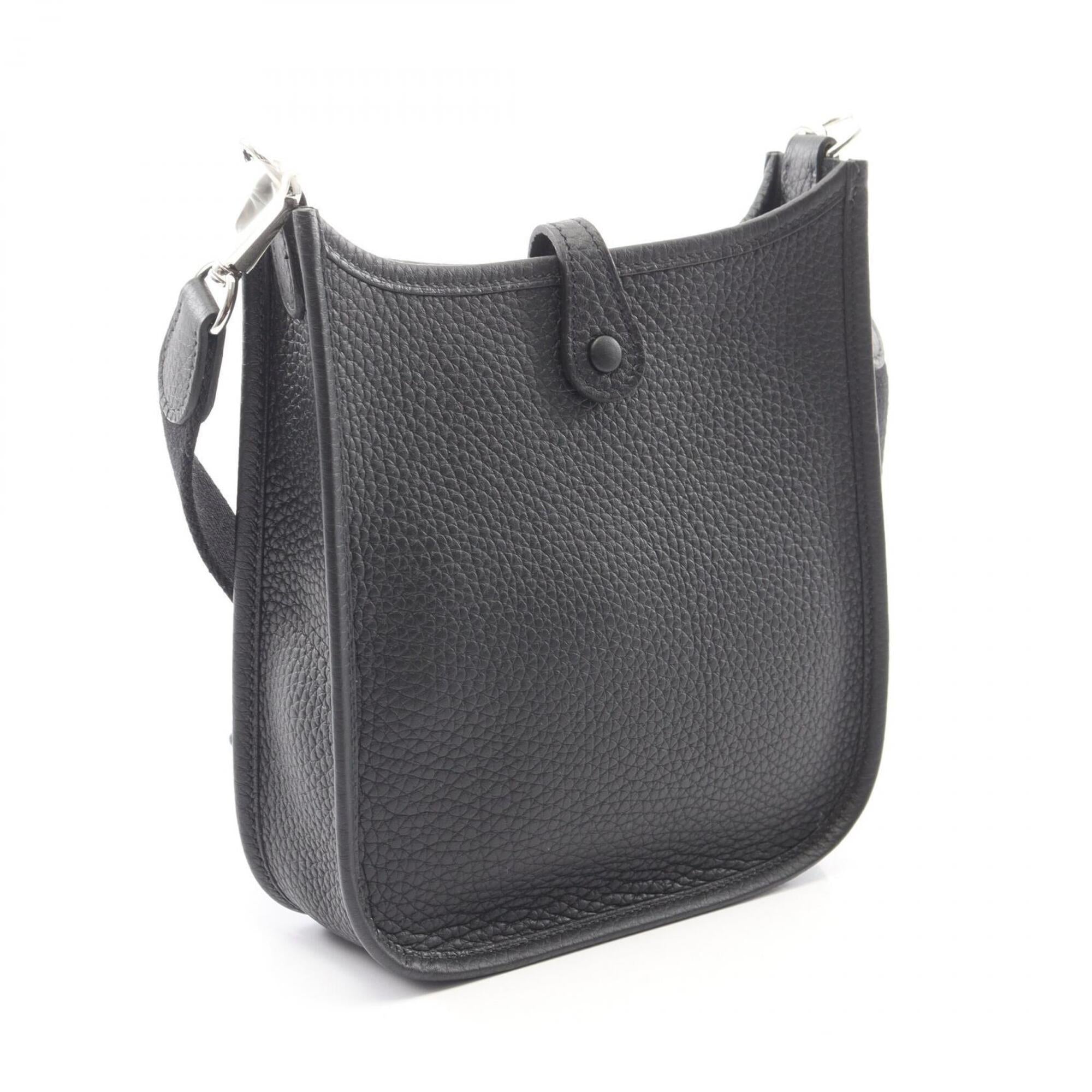 Hermes Black Taurillon Clemence Leather Handbag Shoulder Bag (Pre-Owned)