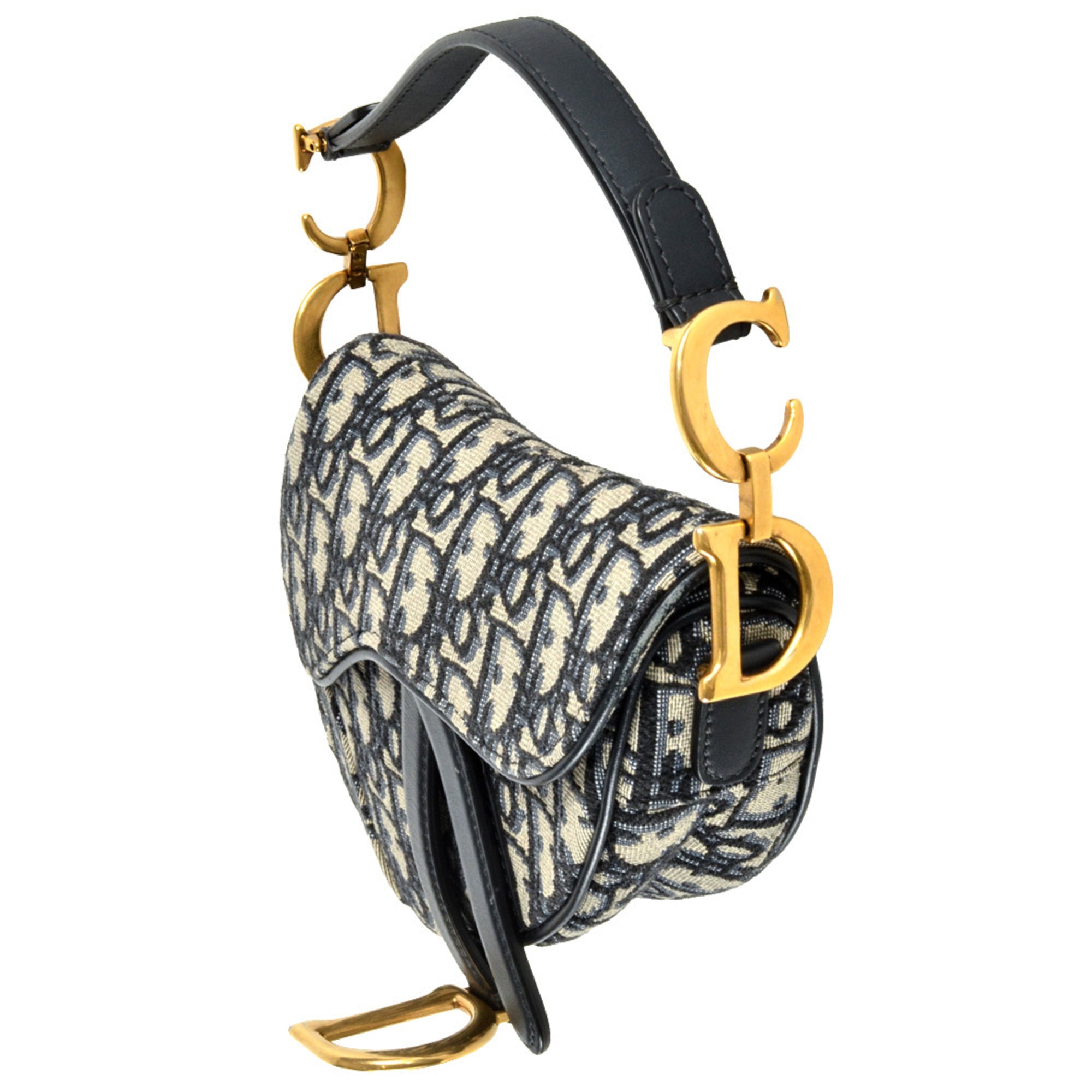 Christian Dior Navy Canvas Shoulder Bag (Pre-Owned)