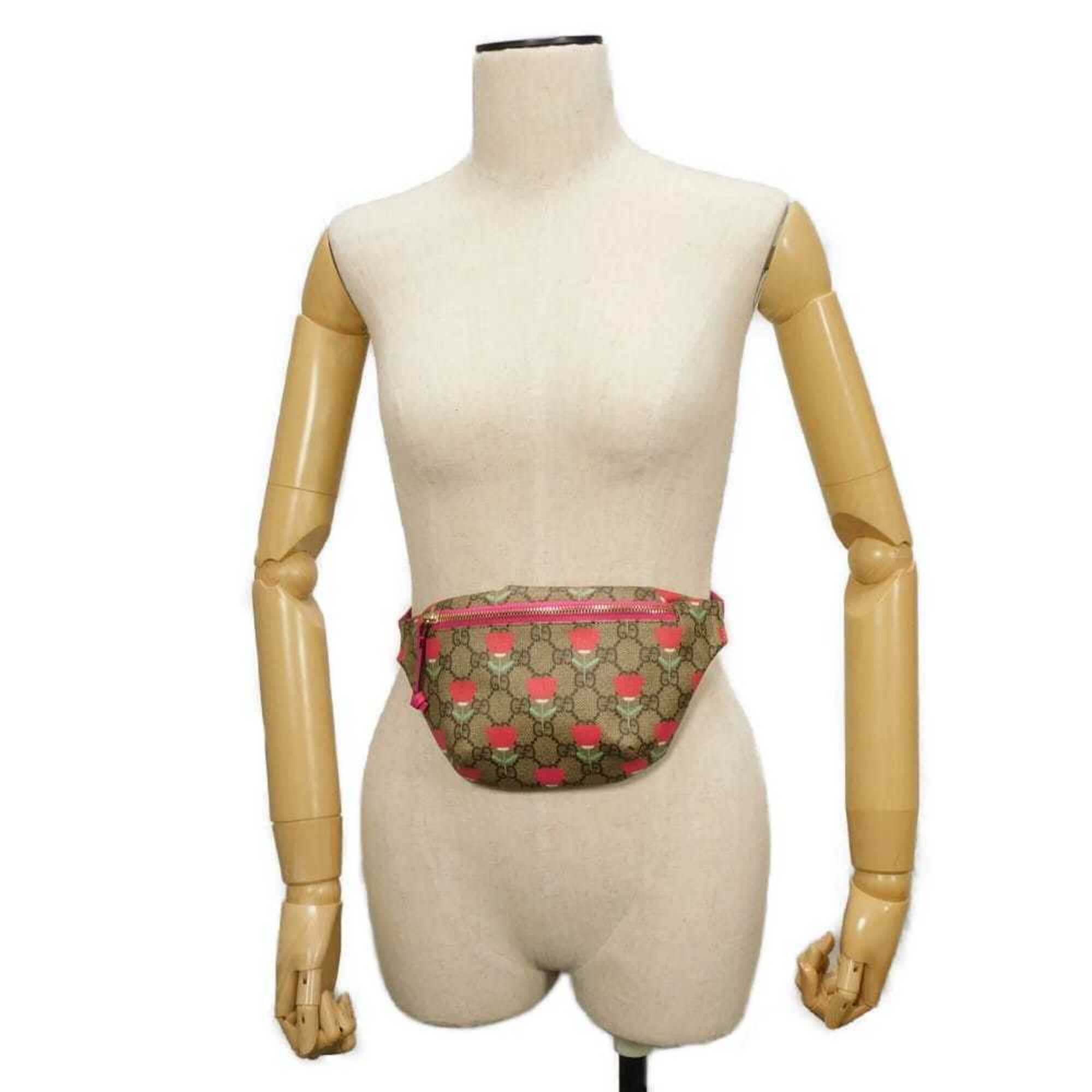 Gucci Beige Gg Supreme Canvas Fanny Pack Pouch Sling Bag (Pre-Owned)