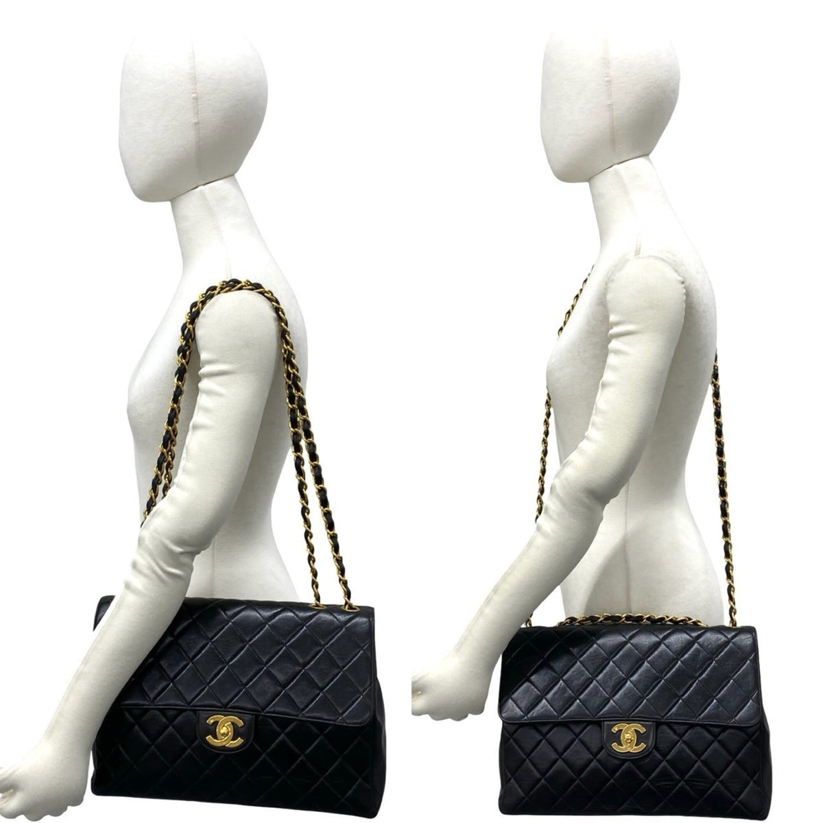 Chanel Black Leather Shoulder Bag (Pre-Owned)