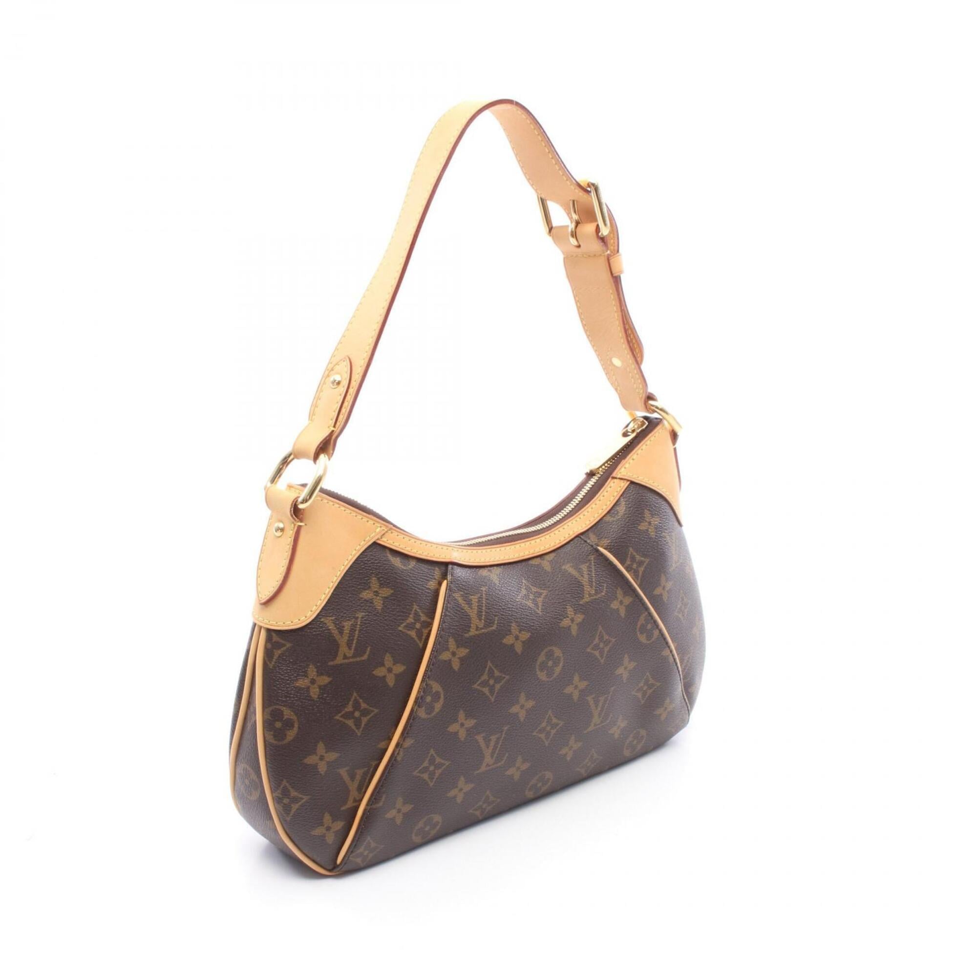 Louis Vuitton Brown Monogram Coated Canvas Leather Handbag Shoulder Bag (Pre-Owned)