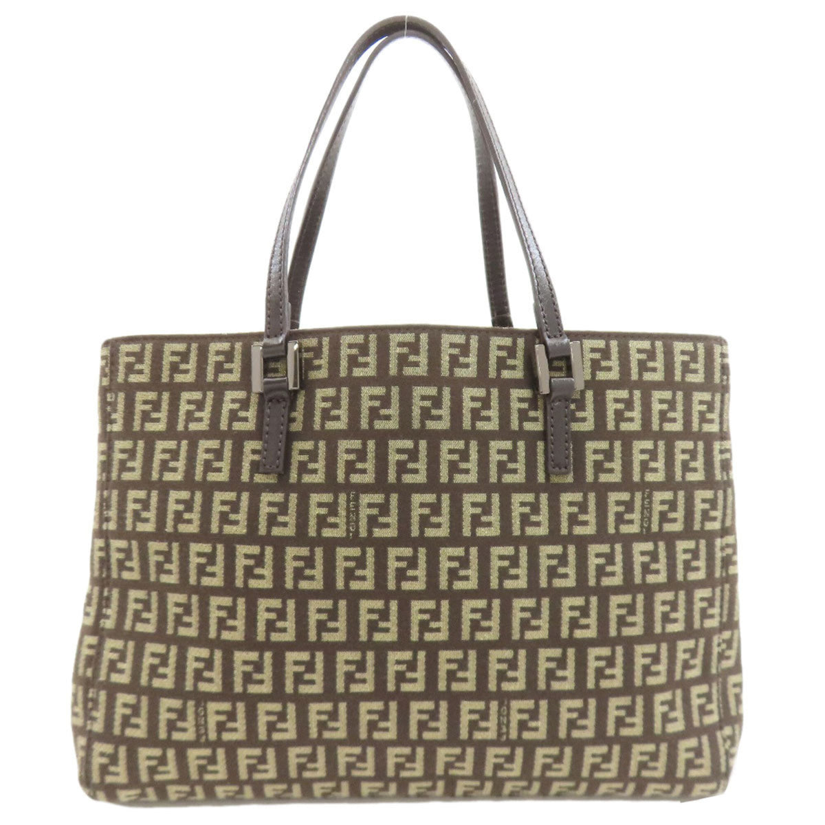 Fendi Brown Canvas Handbag (Pre-Owned)