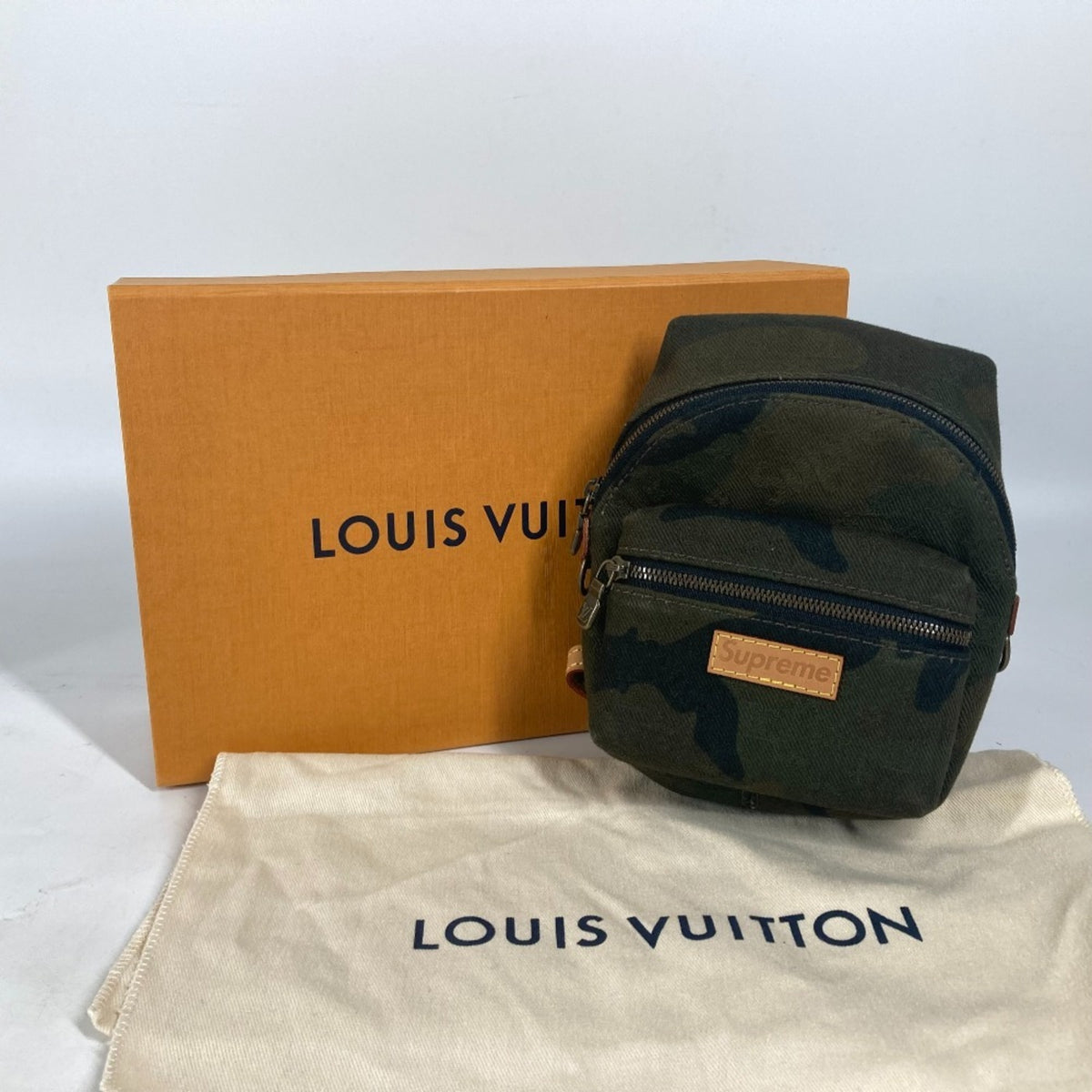 Louis Vuitton Camouflage Green Canvas Backpack (Pre-Owned)