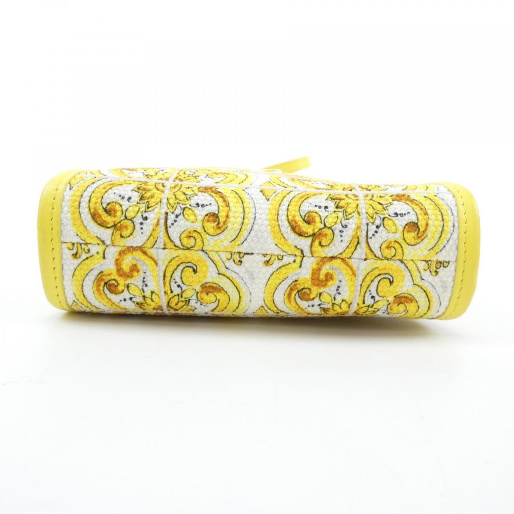 Dolce & Gabbana White Yellow Handbag (Pre-Owned)