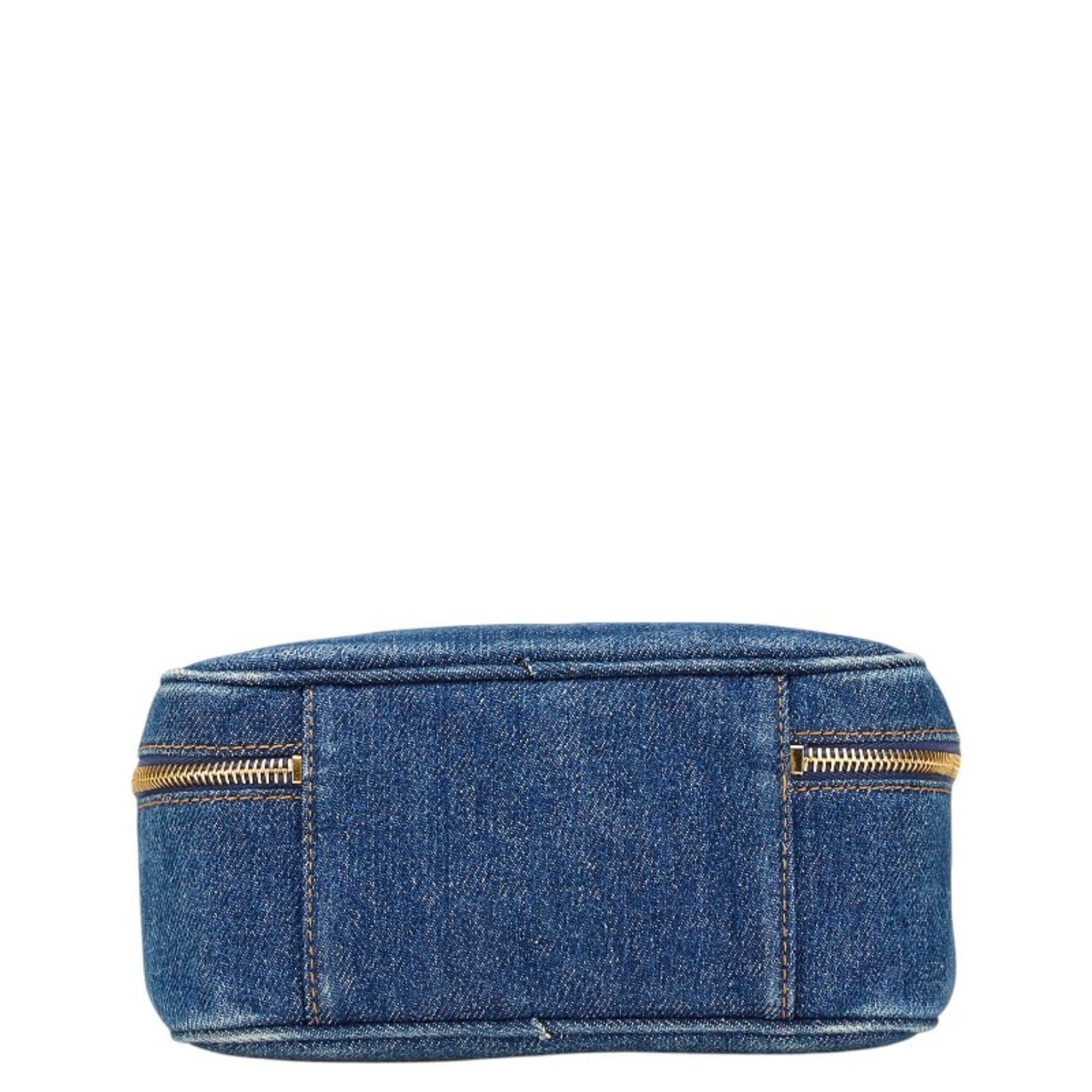 Chanel Denim Denim Shoulder Bag Vanity Bag (Pre-Owned)