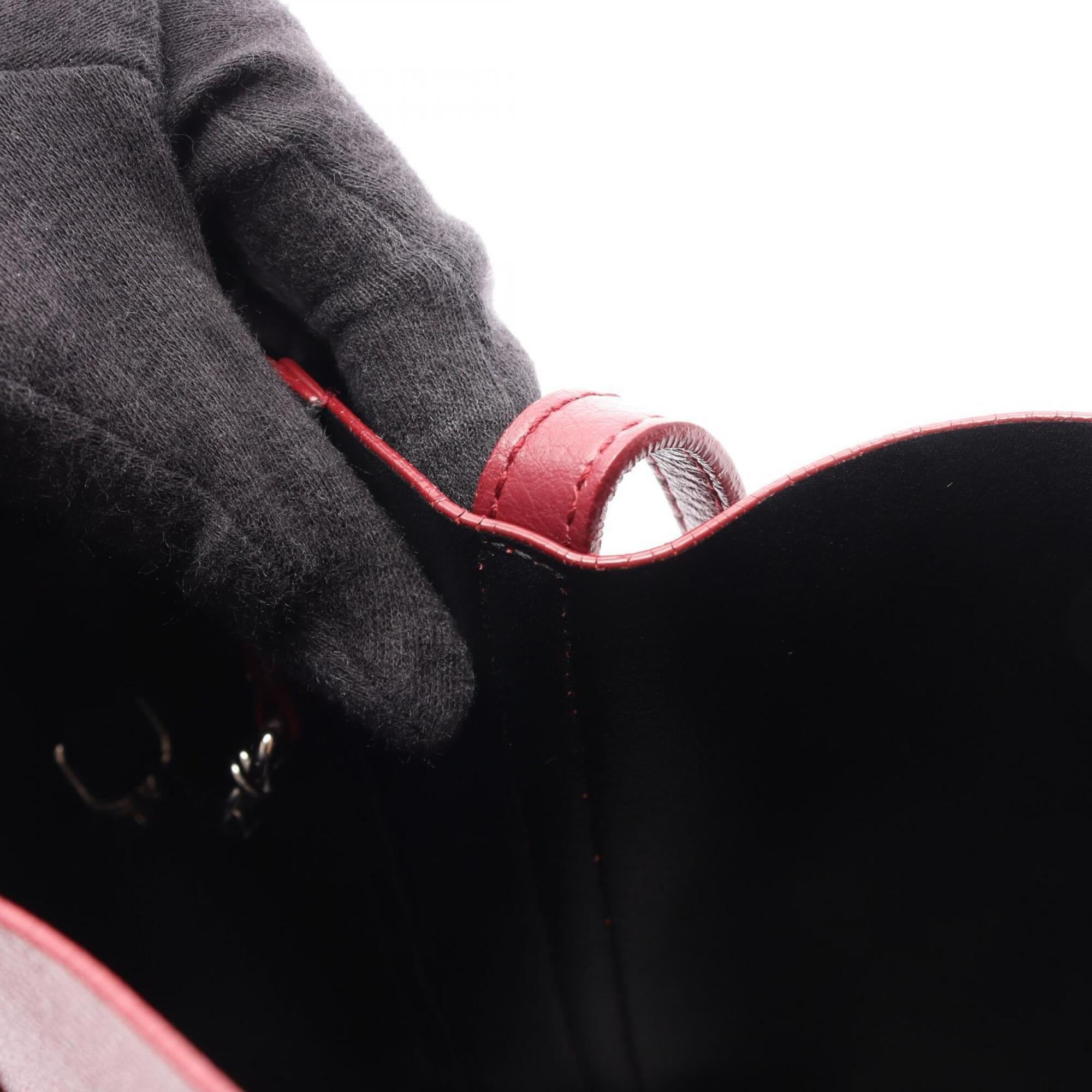 Balenciaga Bordeaux Leather Handbag Tote Bag (Pre-Owned)