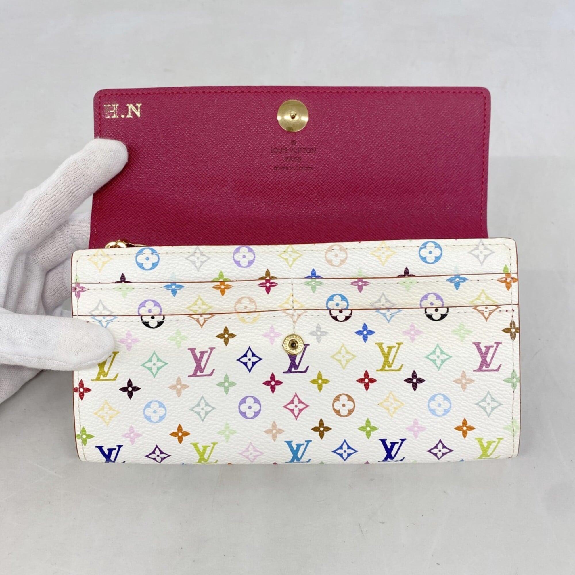 Louis Vuitton Blanc Figue Long Wallet (Bi-Fold) (Pre-Owned)