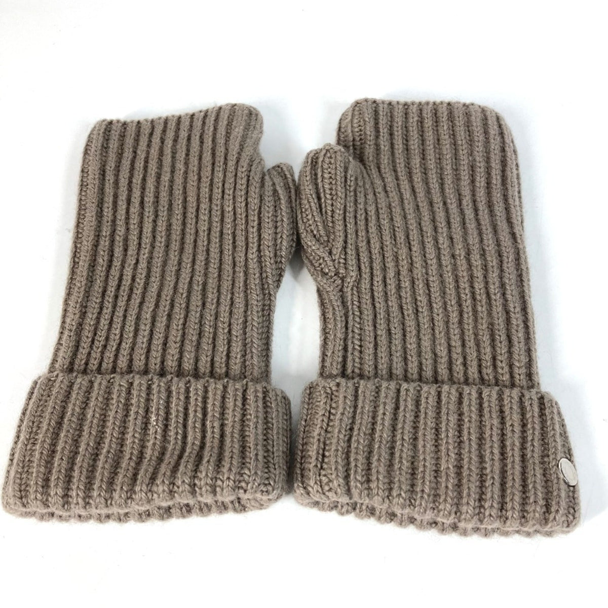 Hermes Sellier Gray Cashmere Mohair Warm Gloves (Pre-Owned)