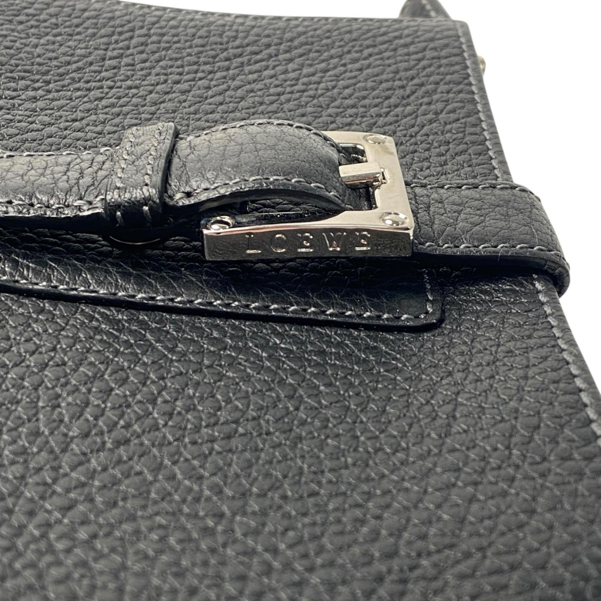 Loewe Black Leather Coin Purse/Coin Case (Pre-Owned)