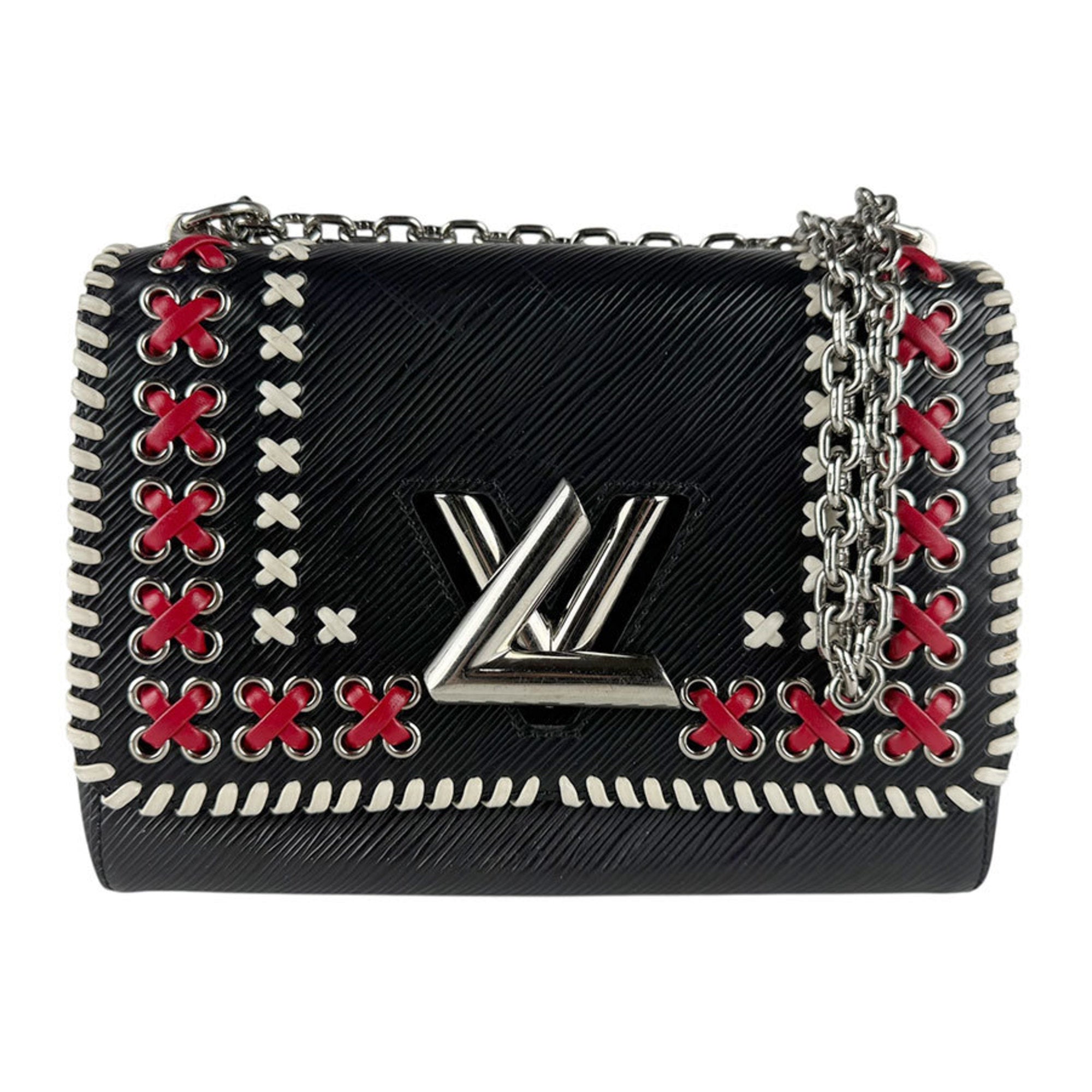 Louis Vuitton Black Off-White Red Color Epi Leather Shoulder Bag (Pre-Owned)
