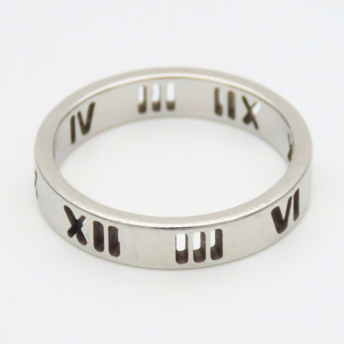 Tiffany Atlas Silver Silver 925 Band Ring (Pre-Owned)