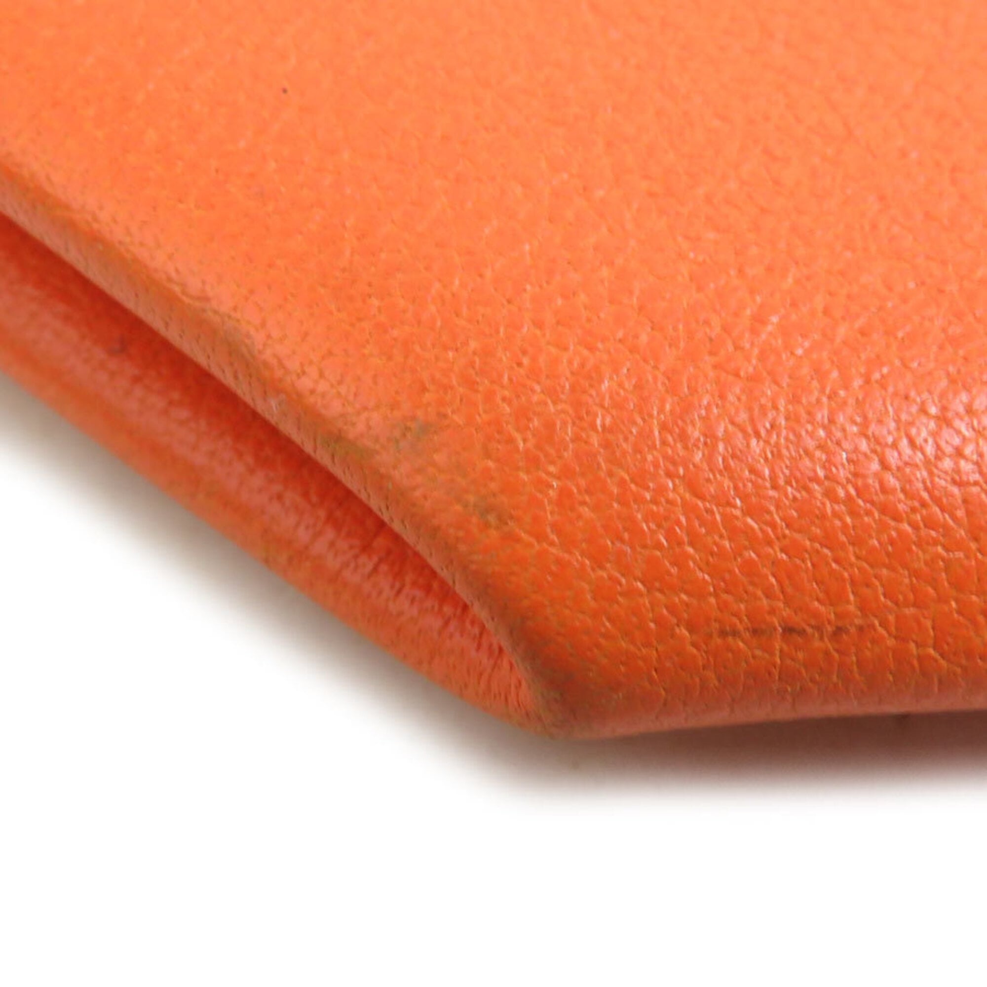 Hermes Orange Leather Coin Purse/Coin Case (Pre-Owned)