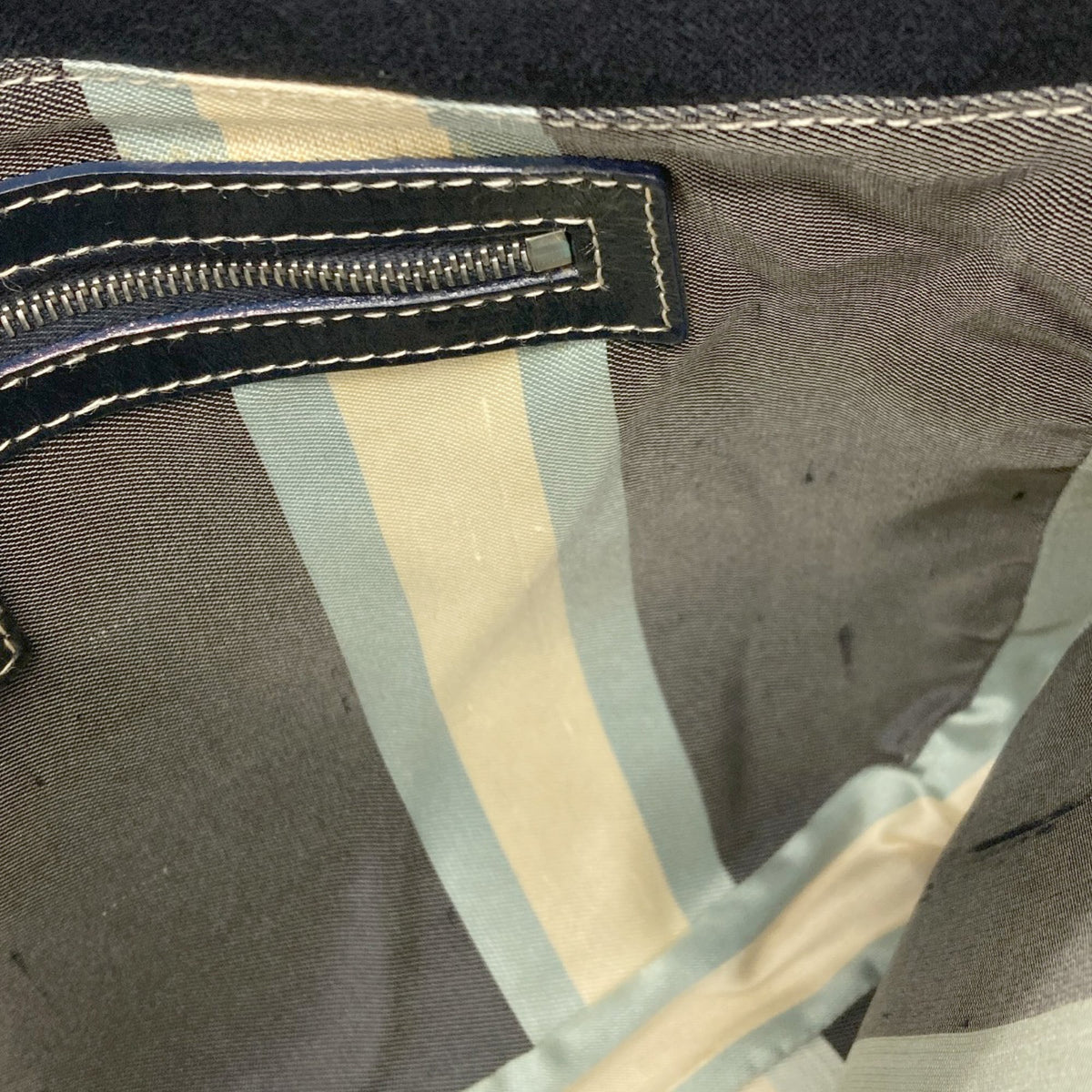Fendi Blue Canvas Tote Bag (Pre-Owned)