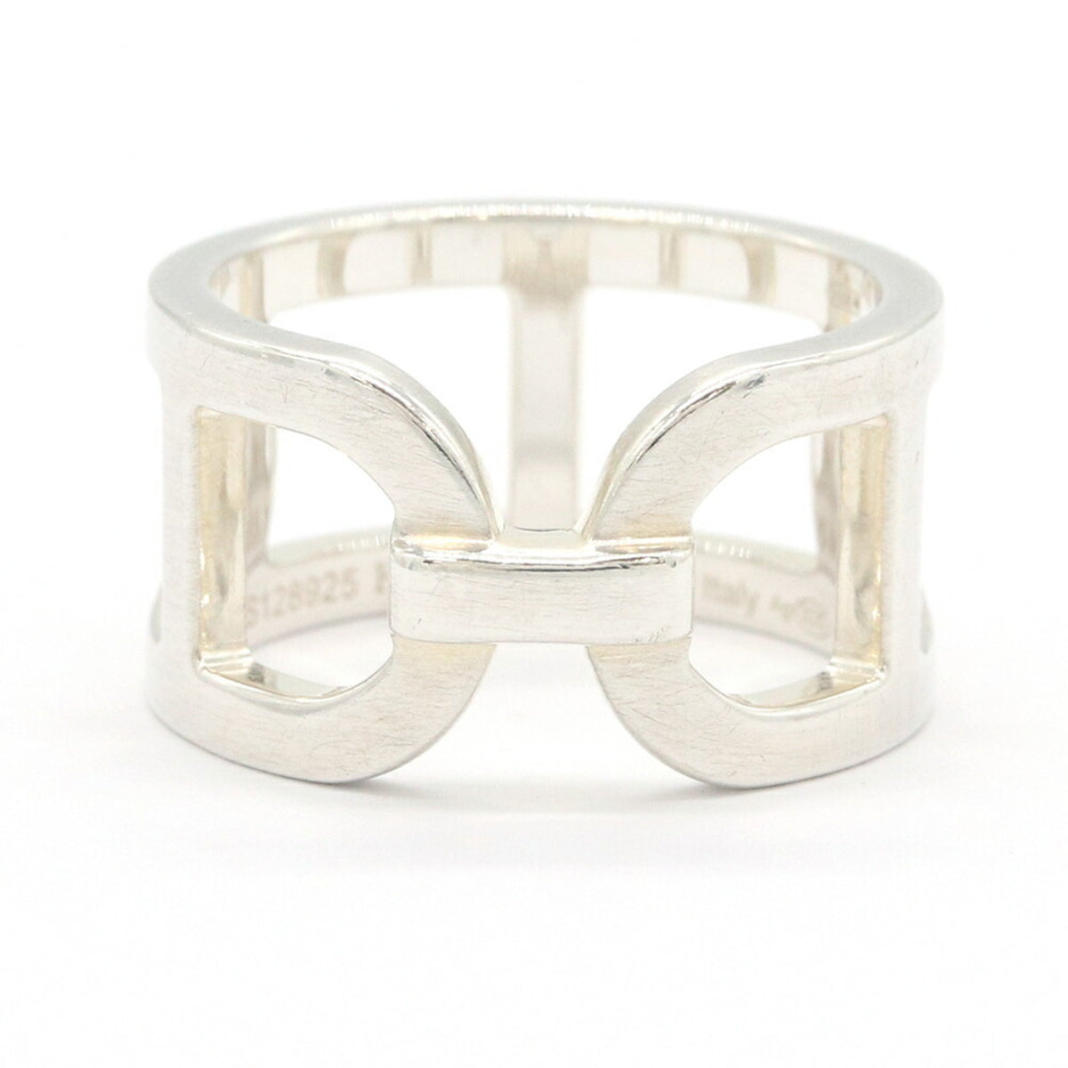 Hermes Chaine D'ancre Sterling Silver 925 Band Ring (Pre-Owned)