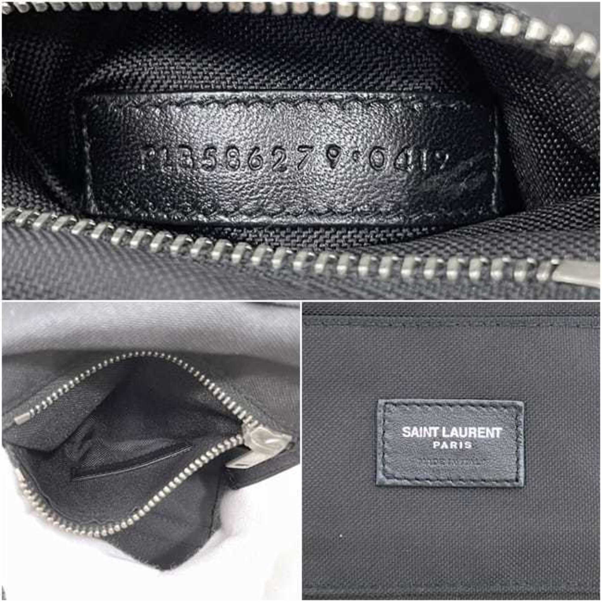 Yves Saint Laurent Black Pink Nylon Wallet (Tri-Fold) (Pre-Owned)