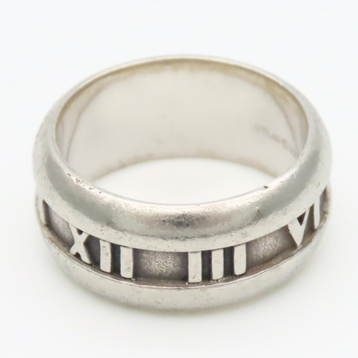 Tiffany Atlas Silver Silver 925 Band Ring (Pre-Owned)