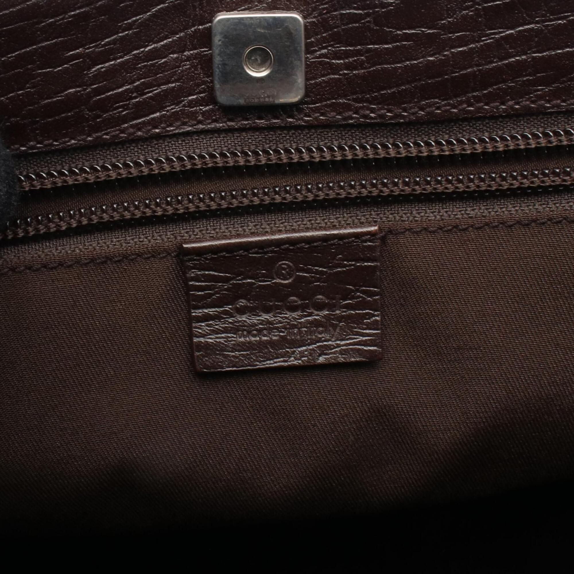 Gucci Beige Brown Gg Plus Leather Handbag Tote Bag (Pre-Owned)