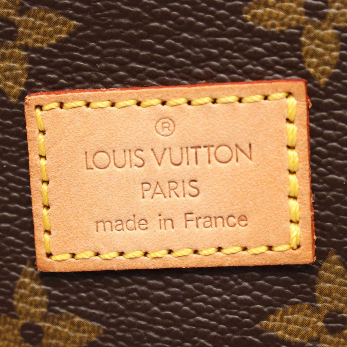 Louis Vuitton Brown Coated Canvas Leather Handbag Shoulder Bag (Pre-Owned)