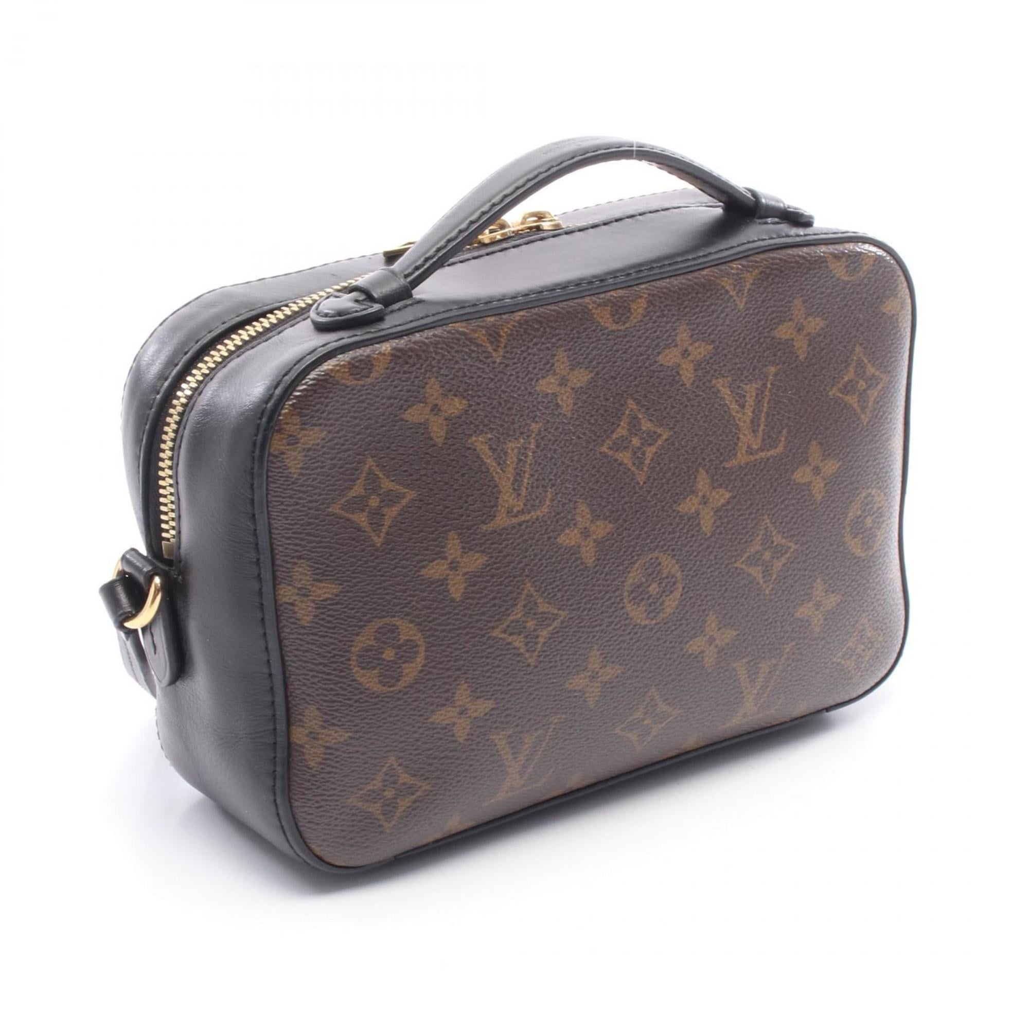 Louis Vuitton Black Brown Noir Coated Canvas Leather Handbag Shoulder Bag (Pre-Owned)