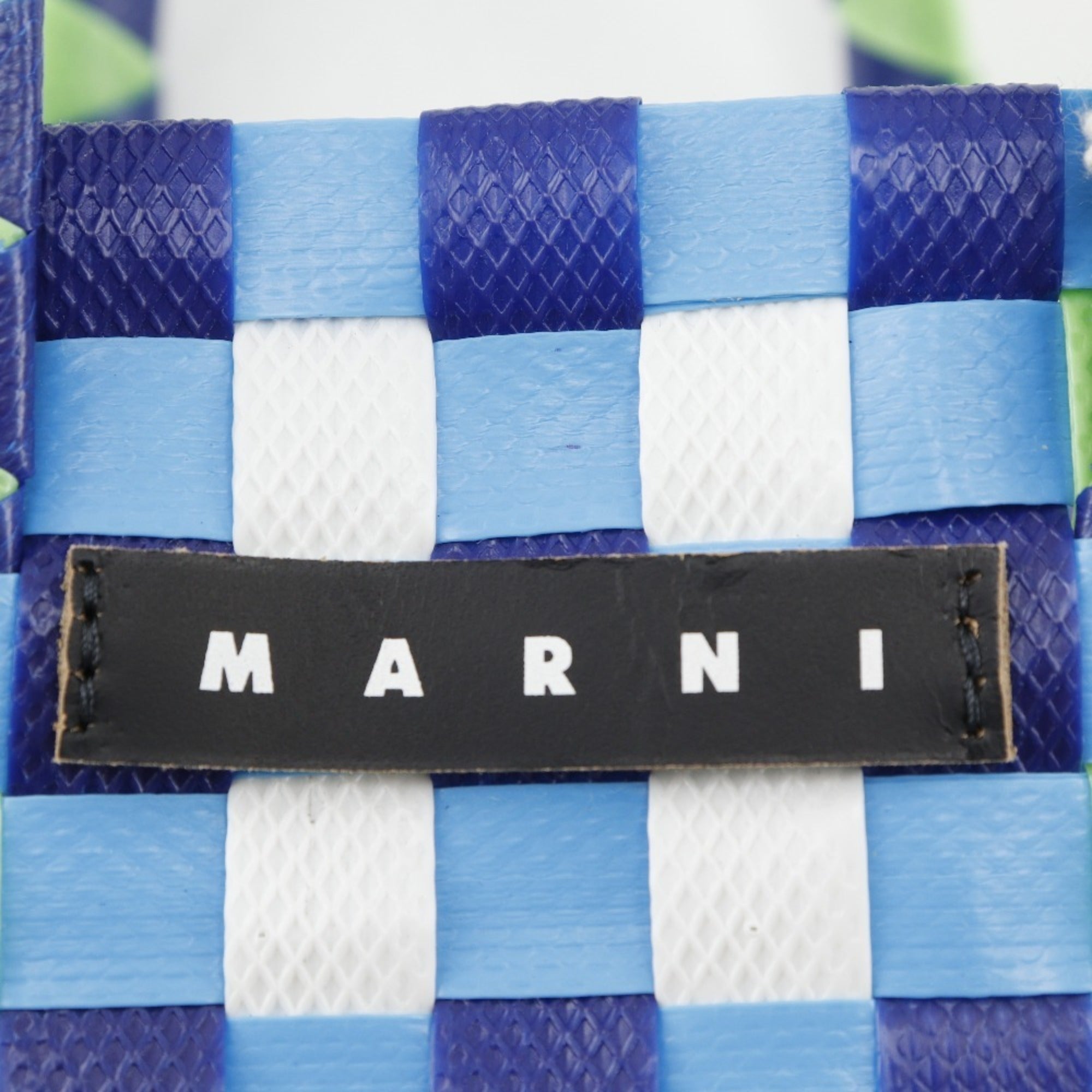 Marni Blue Multi-Color Polypropylene Basket Handbag (Pre-Owned)