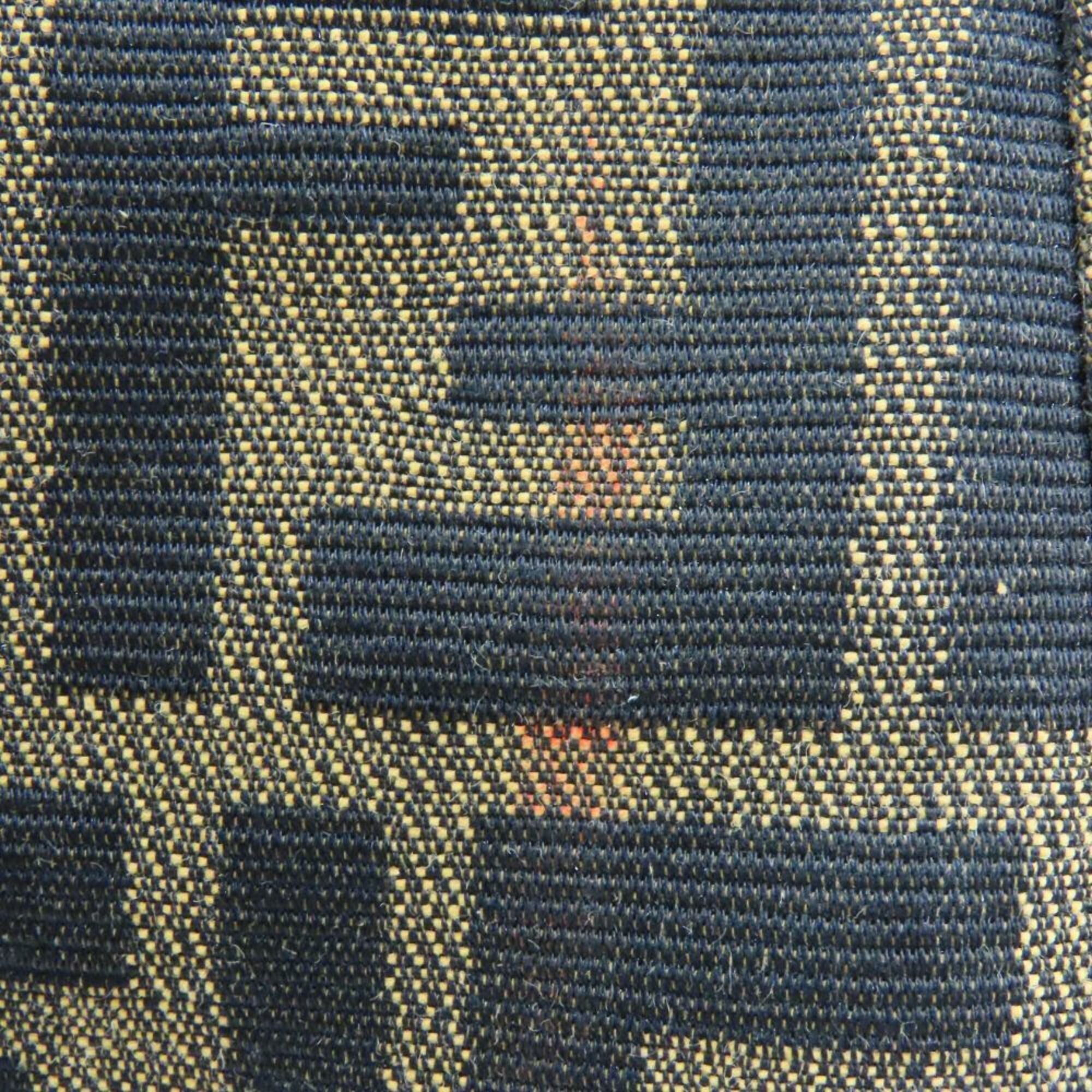 Fendi Zucca Black Brown Canvas Leather Shoulder Bag (Pre-Owned)