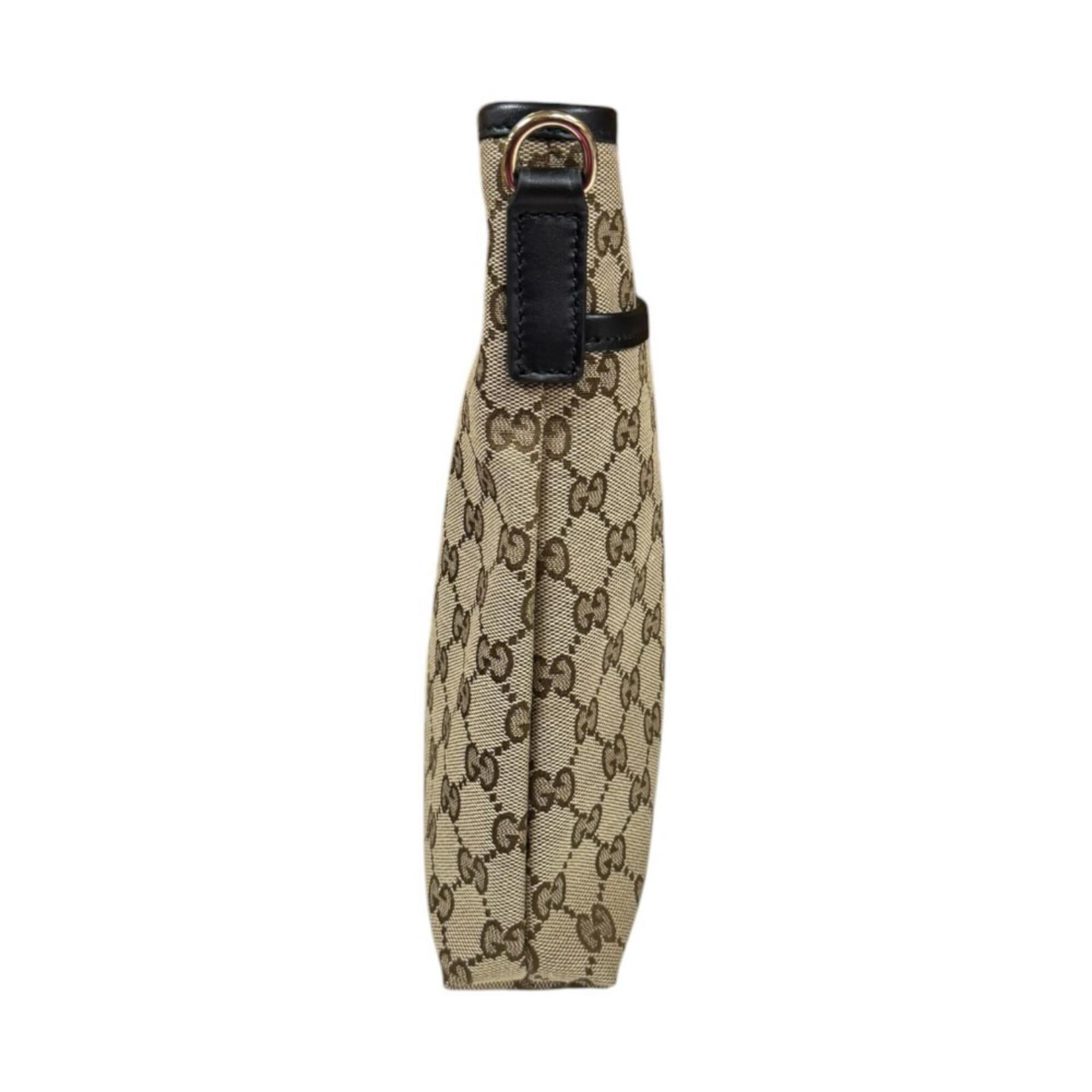 Gucci Beige Brown Gg Canvas Shoulder Bag (Pre-Owned)
