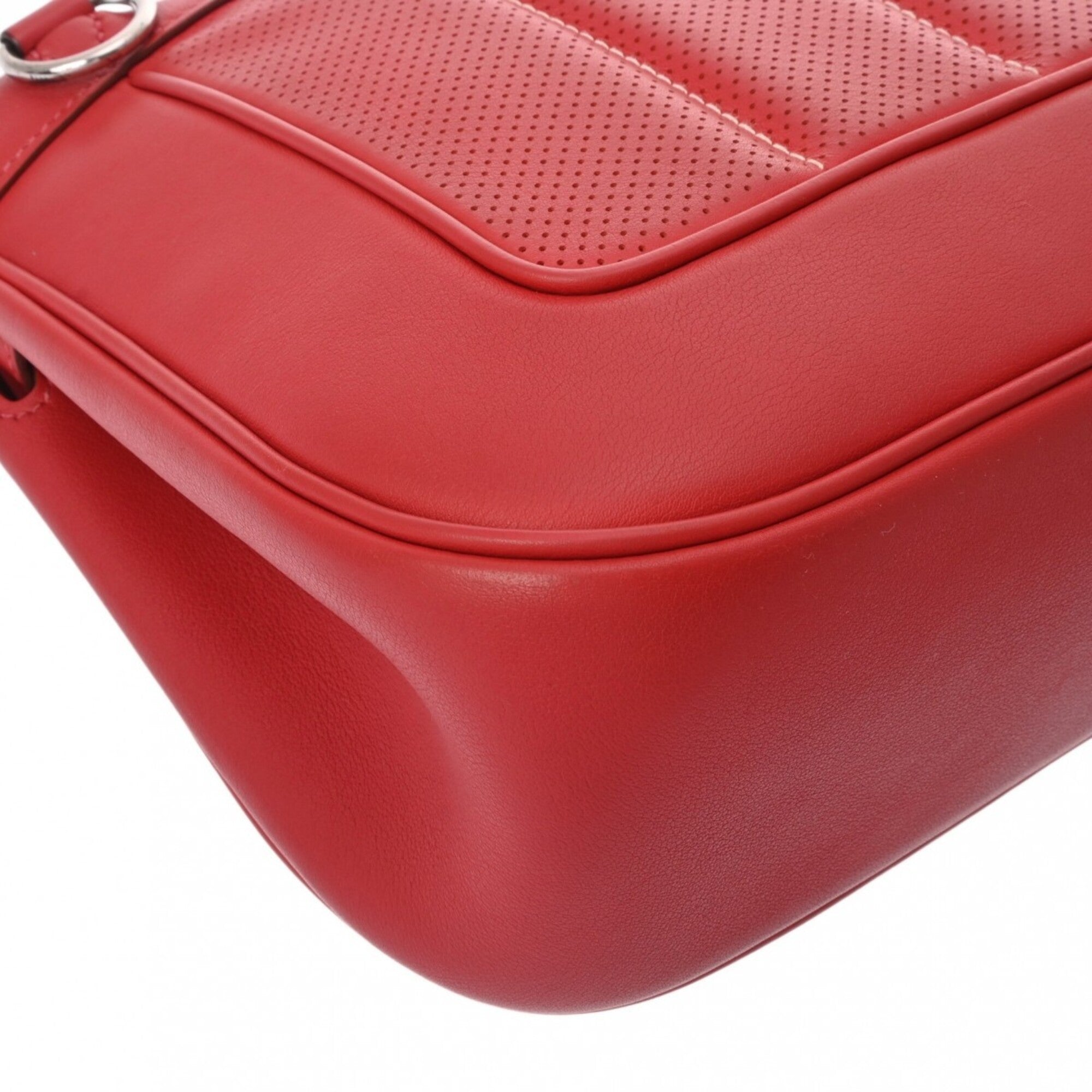 Hermes Rouge Casaque Swift Leather Shoulder Bag (Pre-Owned)