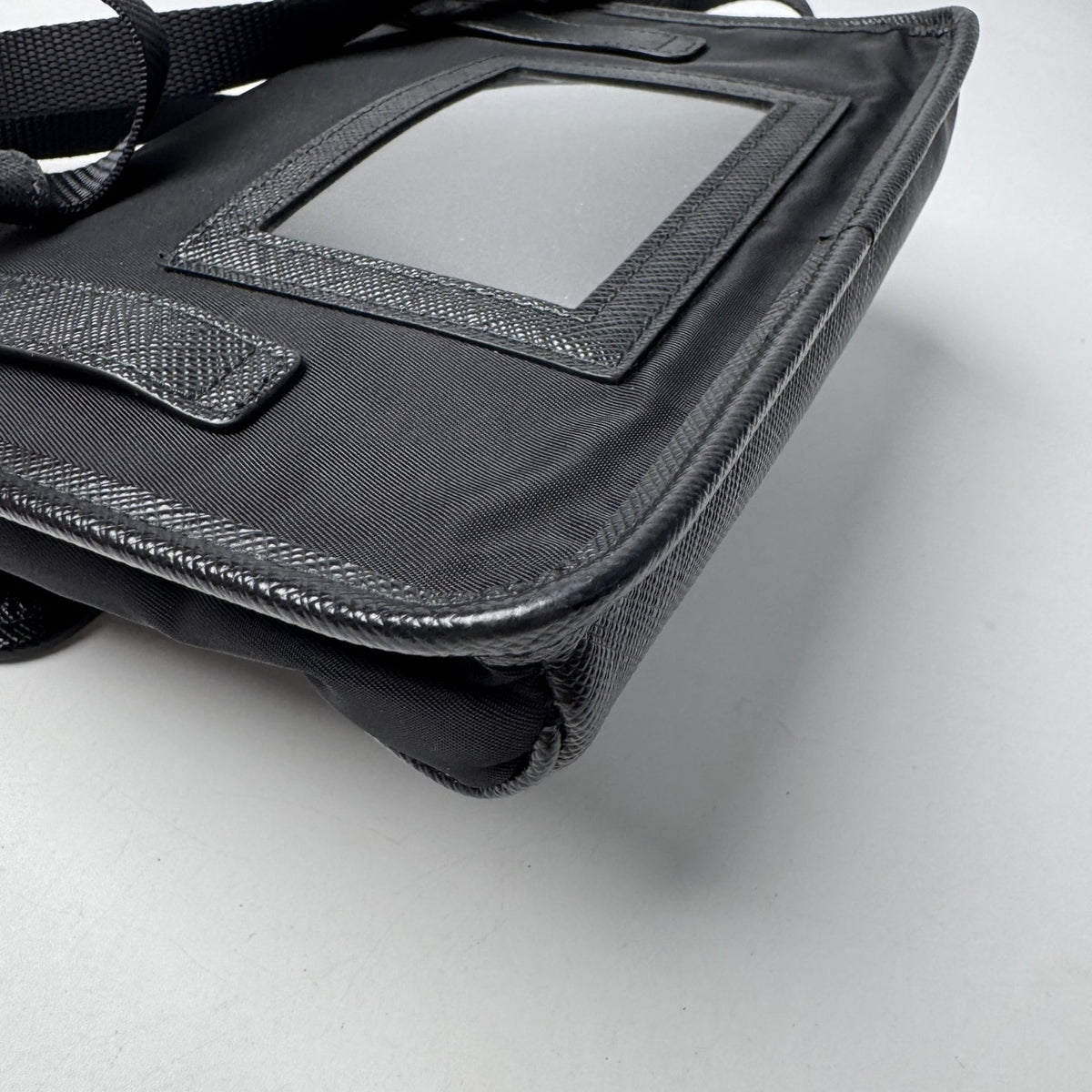 Prada Black Nylon Leather Shoulder Bag (Pre-Owned)