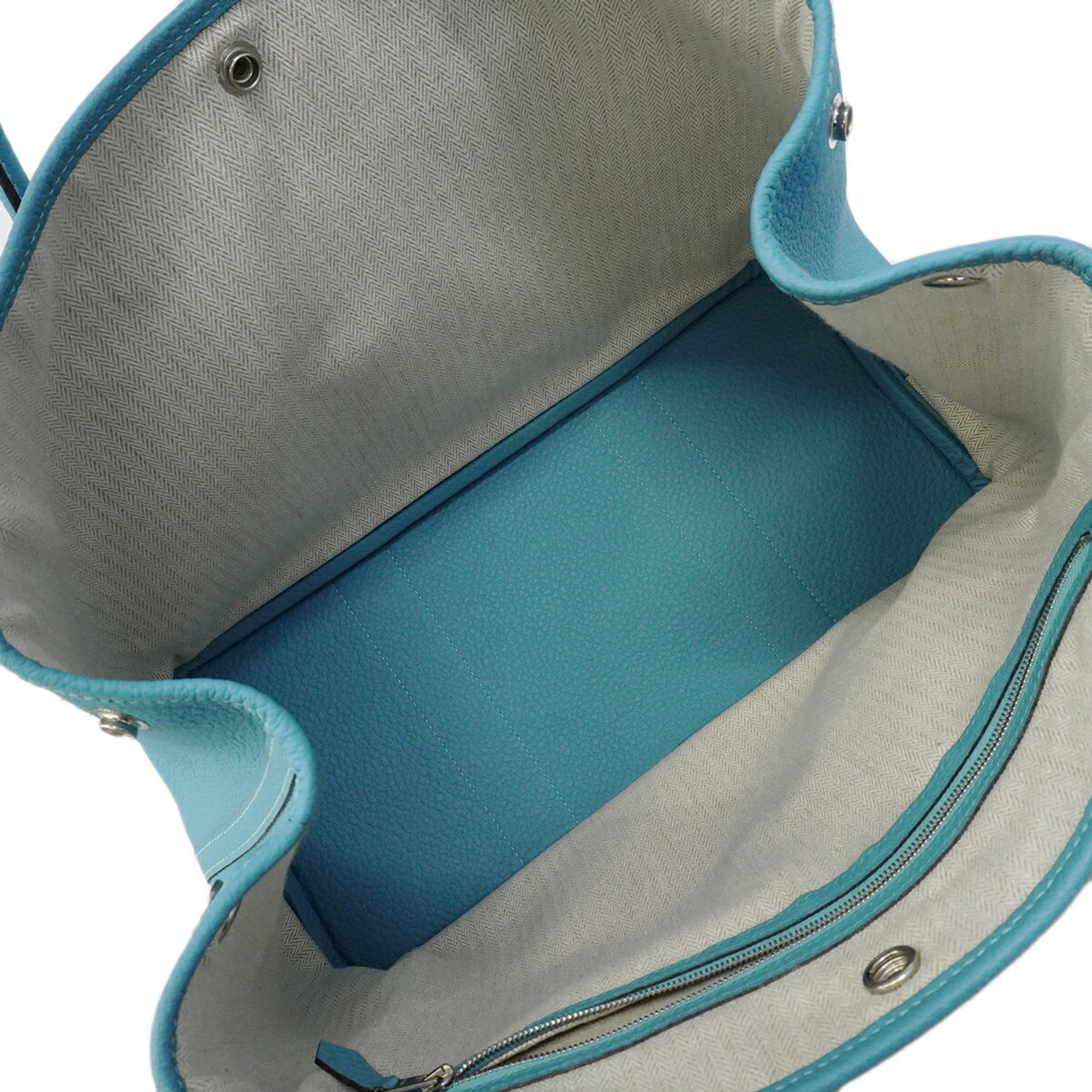 Hermes Blue Atoll Country Leather Tote Bag (Pre-Owned)