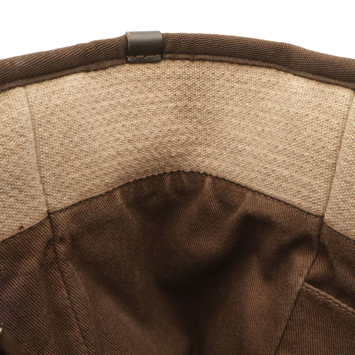 Chanel Beige Brown Canvas Shoulder Bag Tote Bag (Pre-Owned)