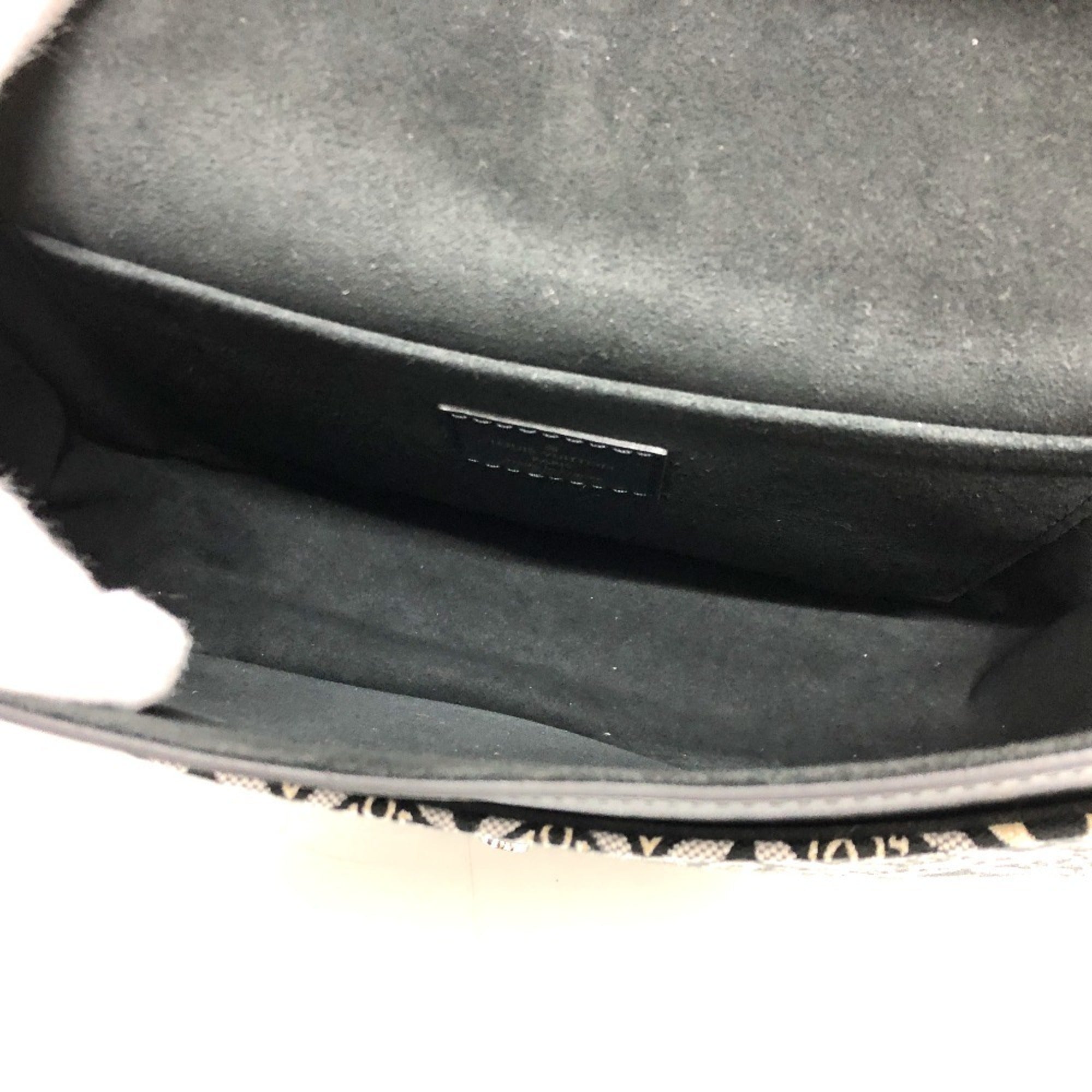 Louis Vuitton Black Navy Canvas Leather Shoulder Bag (Pre-Owned)