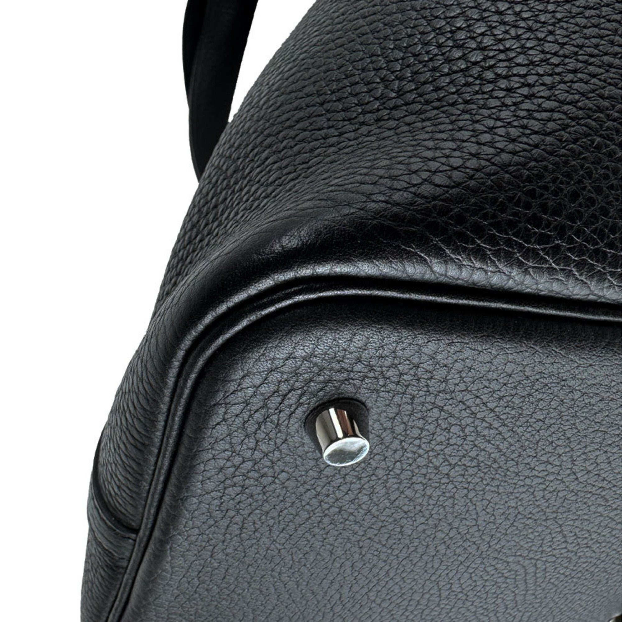 Hermes Black Taurillon Clemence Leather Handbag (Pre-Owned)